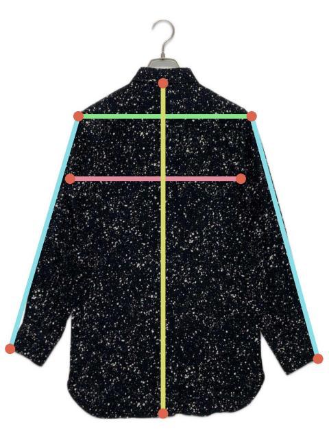 【新品】PSYCHO スプラッターパターン 長袖シャツXL 3079001377876477_drawn.jpeg