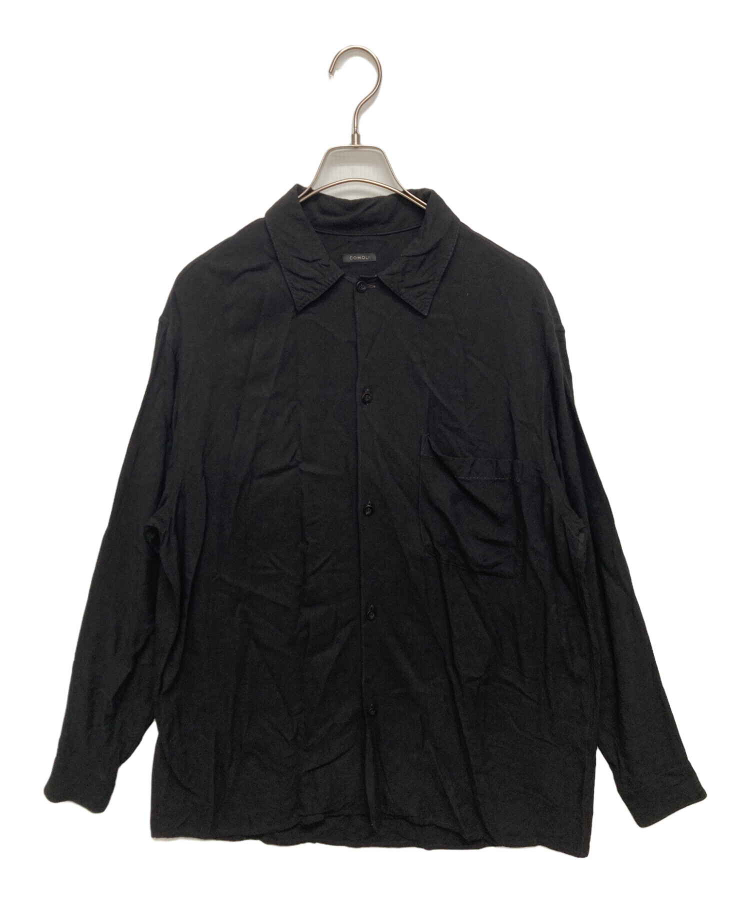 中古・古着通販】COMOLI (コモリ) レーヨン チェック オープンカラー