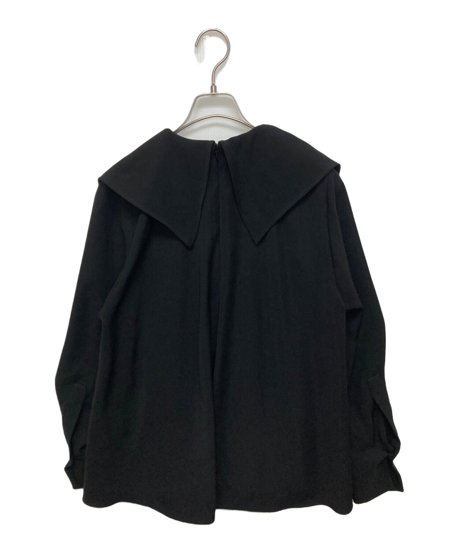 中古・古着通販】ENFOLD (エンフォルド) PLEATS PULLOVER ブラック 