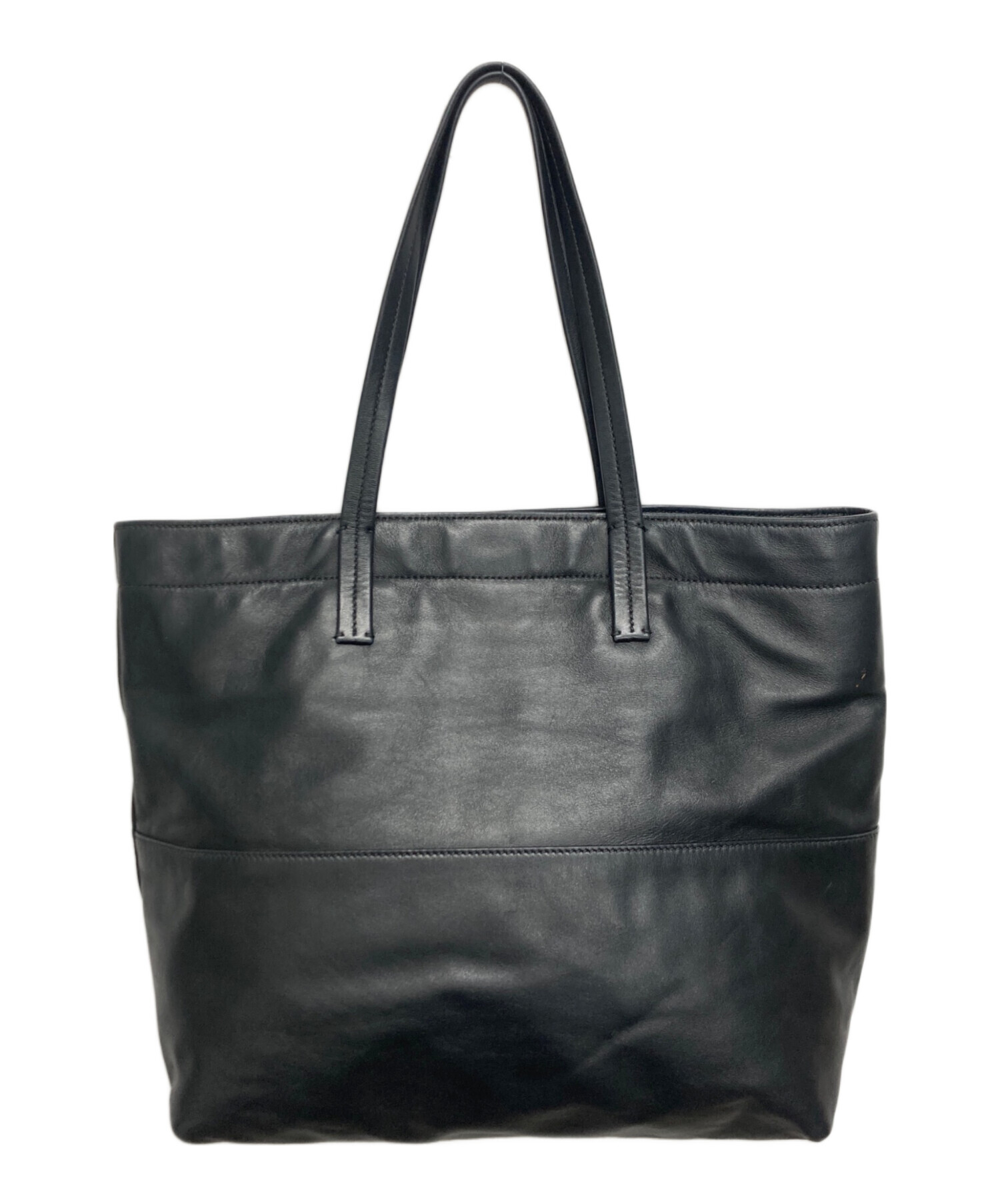 中古・古着通販】MIU MIU (ミュウミュウ) レザートートバッグ ブラック 