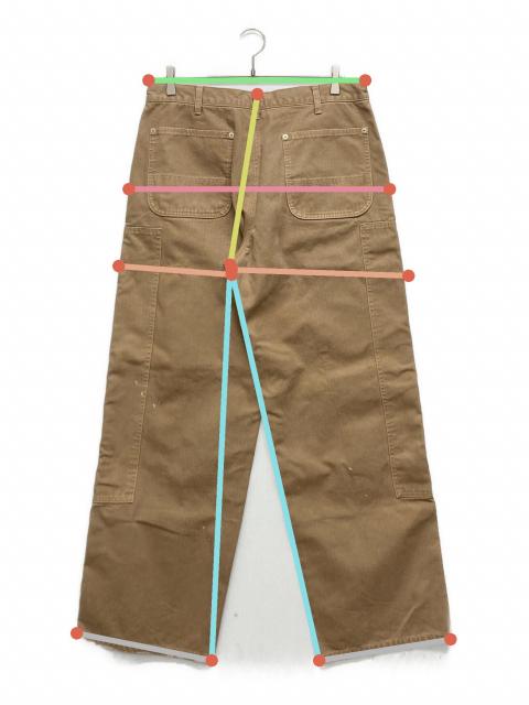 中古・古着通販】TTT MSW (ティー) BORO Work Pants ブラウン サイズ