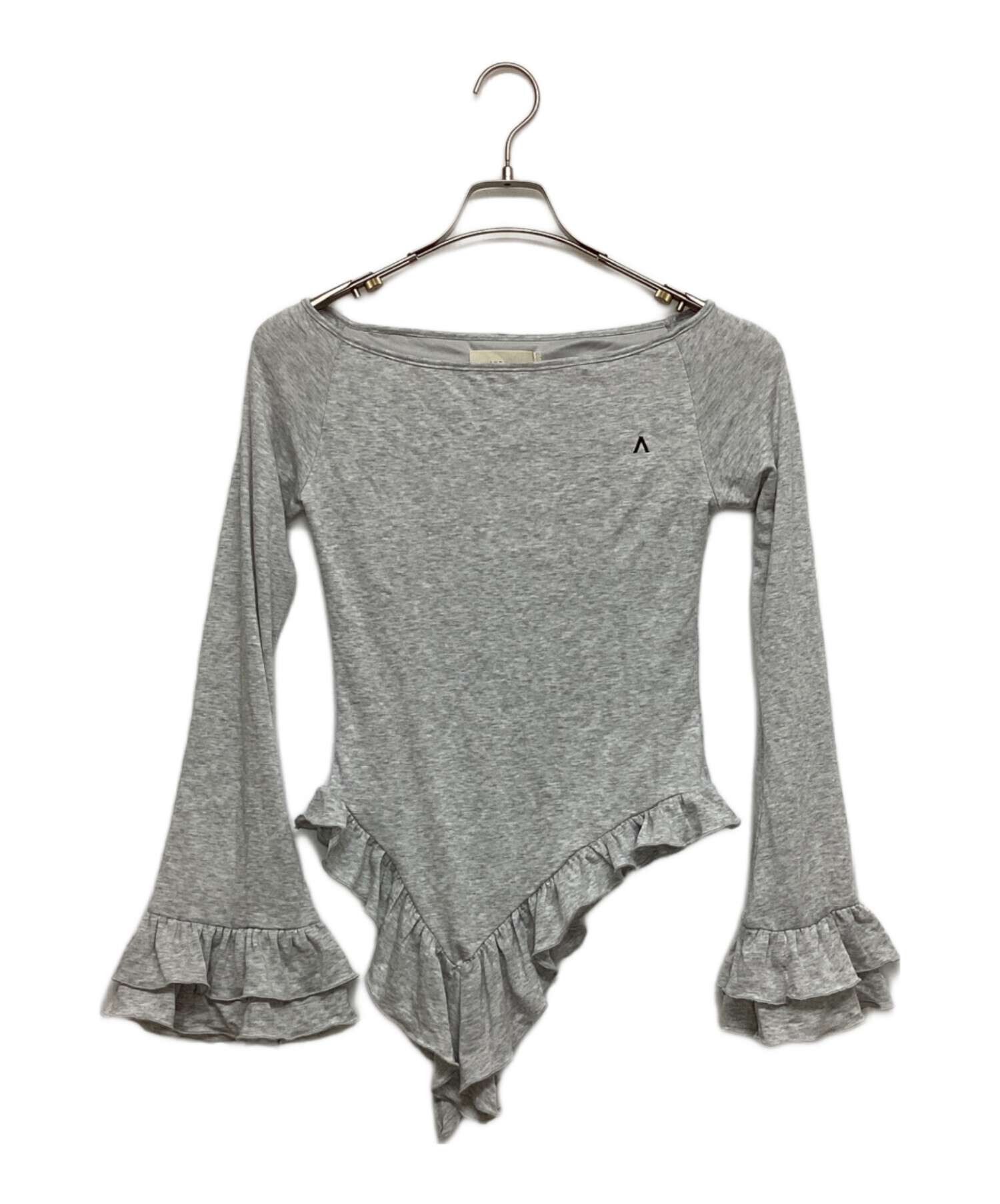 中古・古着通販】ANDMARY (アンドマリー) Lauren frill tops グレー 