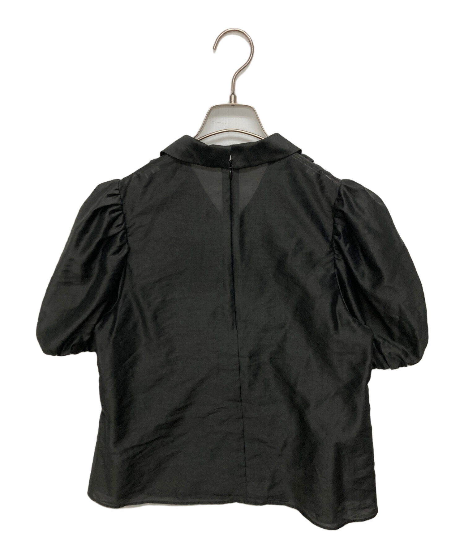 CELFORD セルフォード HANAE MORI フリル付き 長袖 シャツ  ブラック系 36【極上美品】【中古】 CELFORD - CELFORD セルフォード HANAE MORI フリル付き 長袖 シャツ