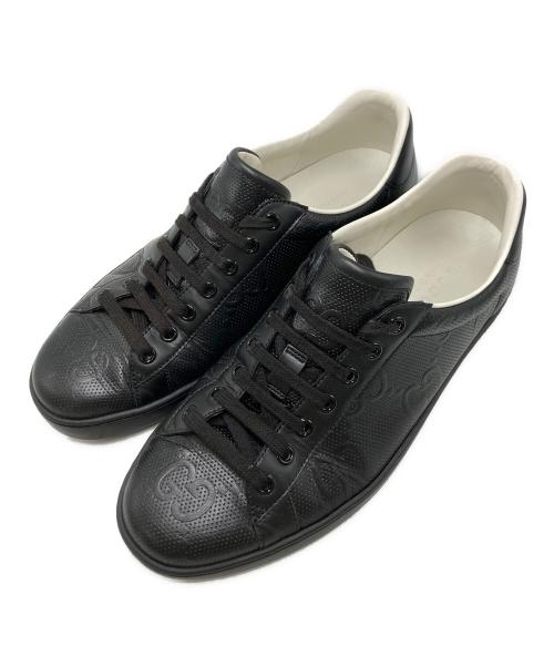 中古・古着通販】GUCCI (グッチ) GGエンボス レザー スニーカー