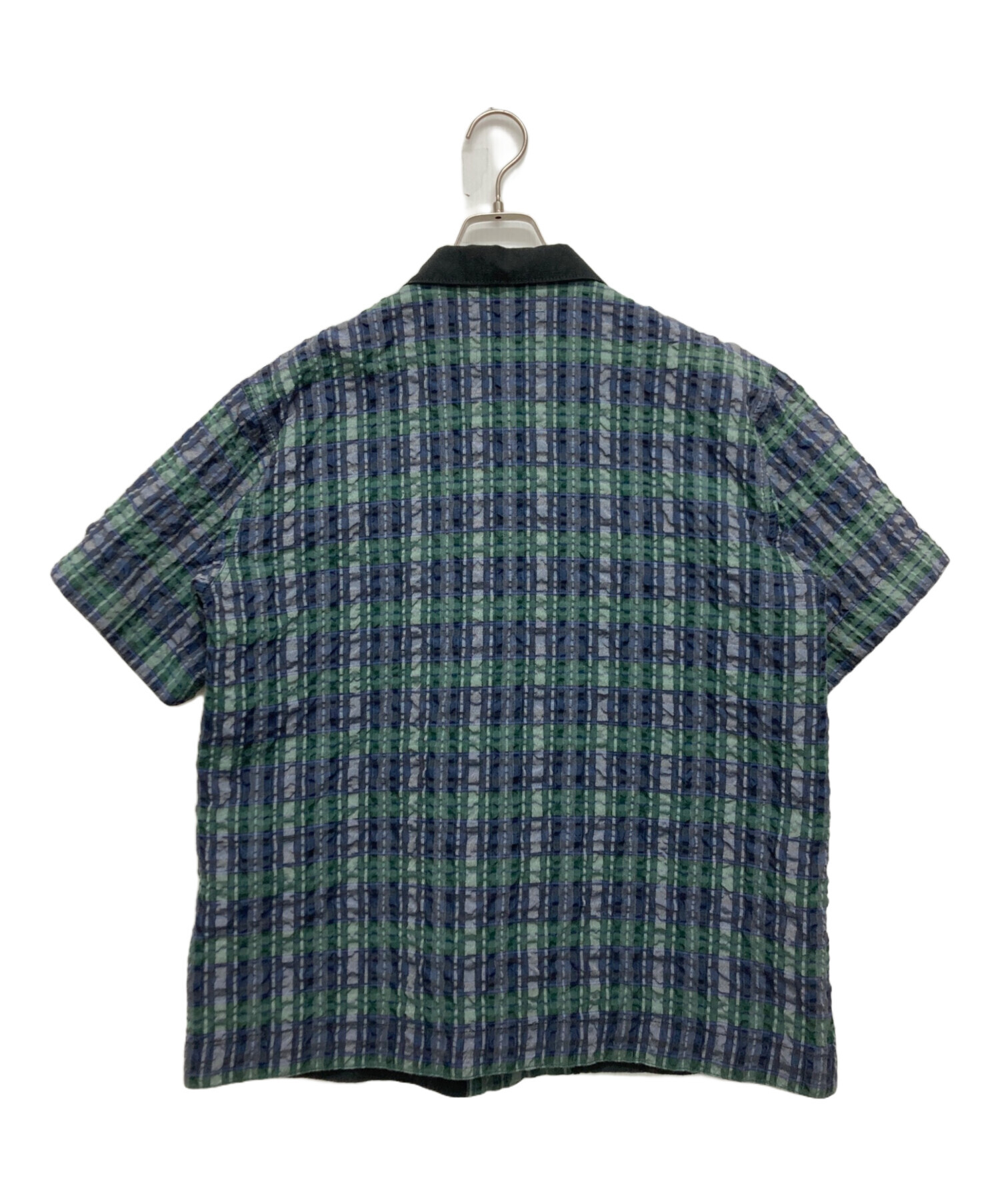 中古・古着通販】sacai (サカイ) エンボス加工チェック柄半袖シャツ