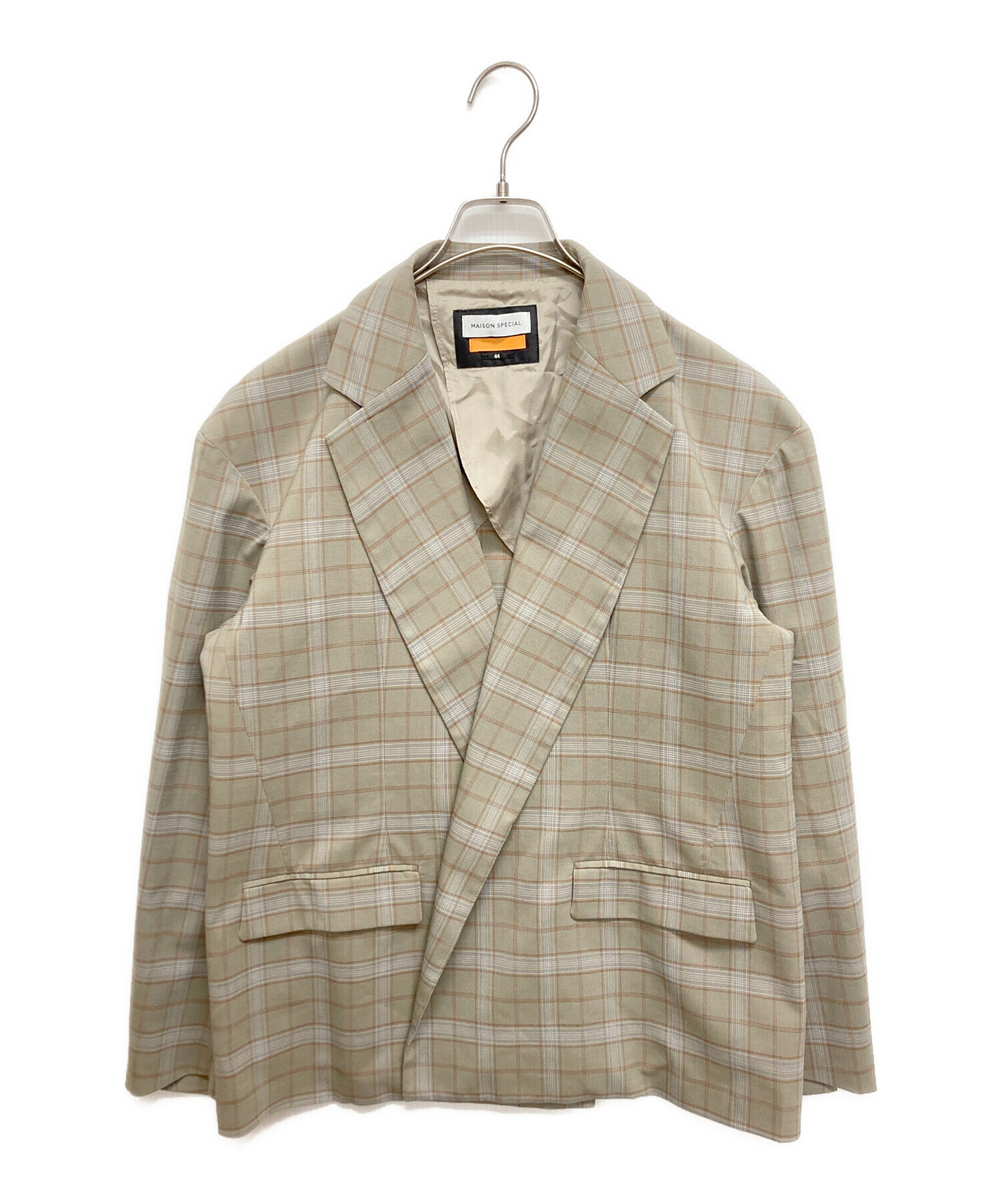 MAISON SPECIAL S セットアップ　ベージュ 中古・古着通販】MAISON SPECIAL (メゾンスペシャル) チェック