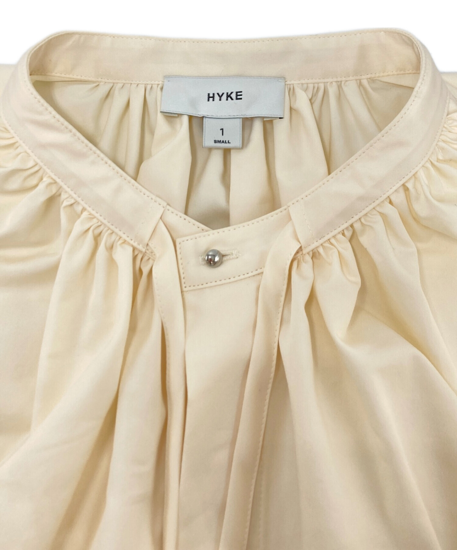 中古・古着通販】HYKE (ハイク) T/C GATHERED DRESS ホワイト
