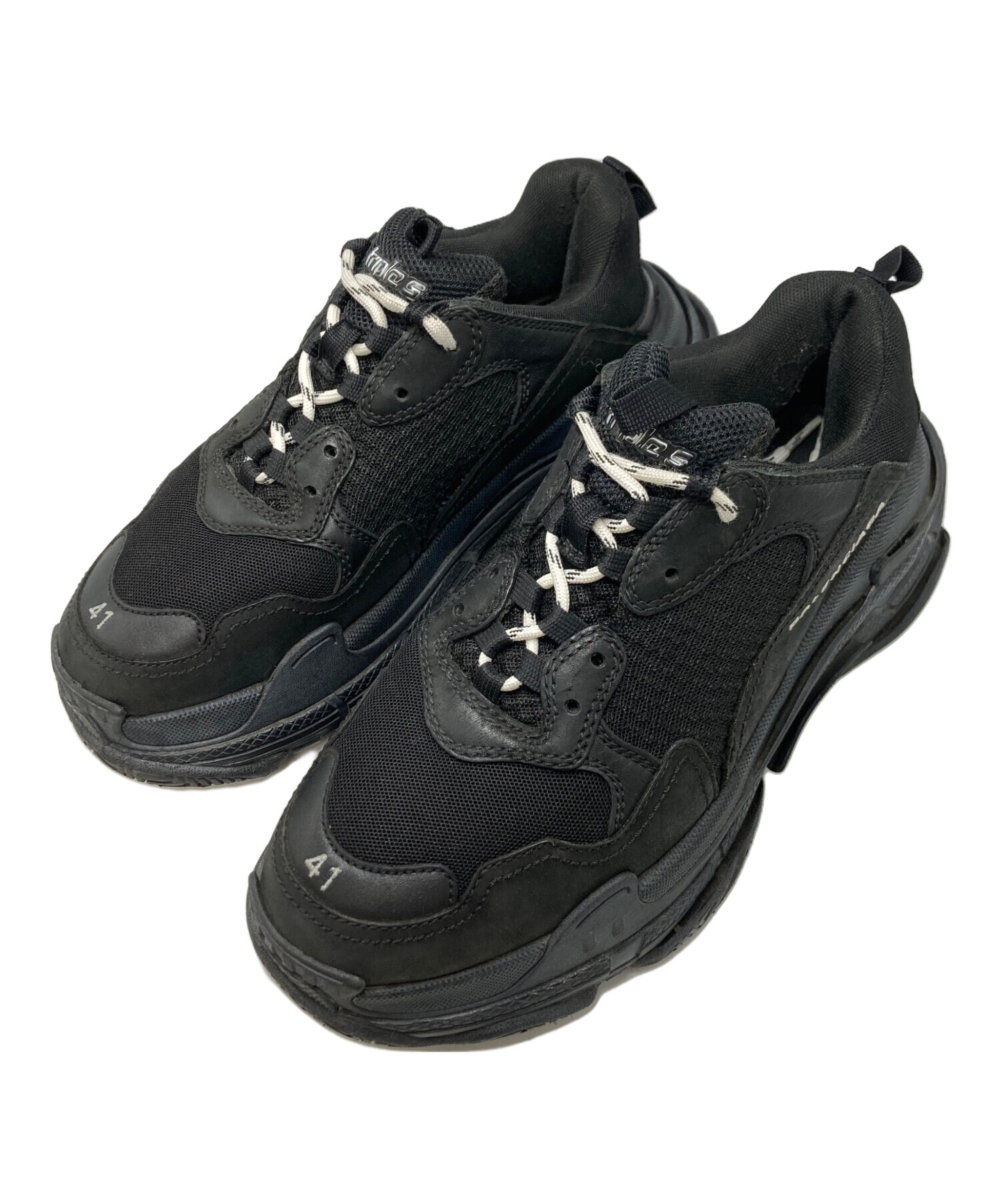 中古・古着通販】BALENCIAGA (バレンシアガ) TRIPLE S ブラック サイズ 