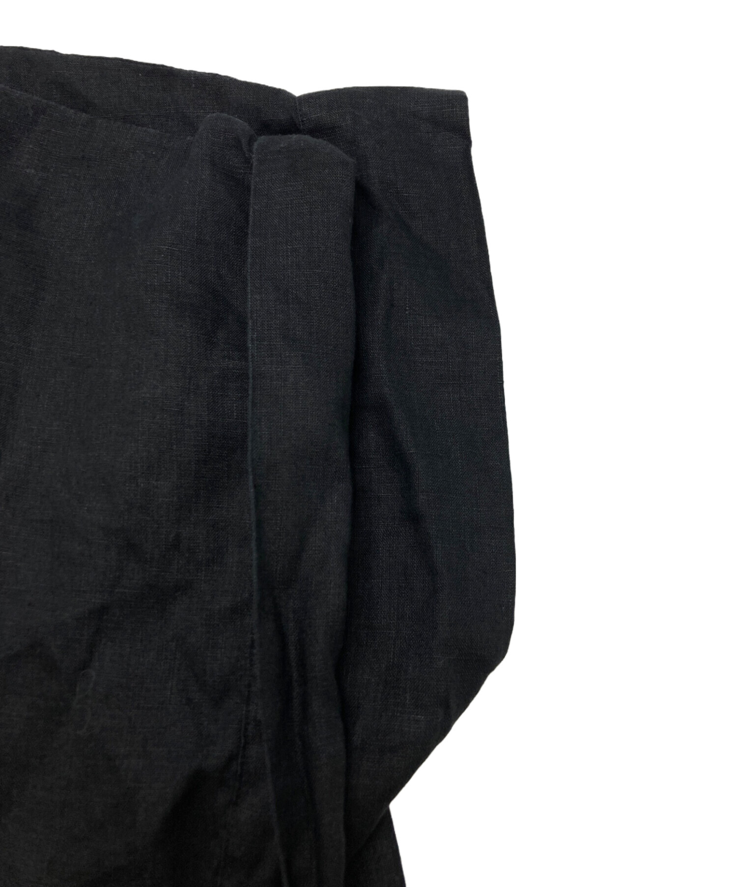 中古・古着通販】HYKE (ハイク) LINEN JUMPSUIT ブラック サイズ:SIZE 
