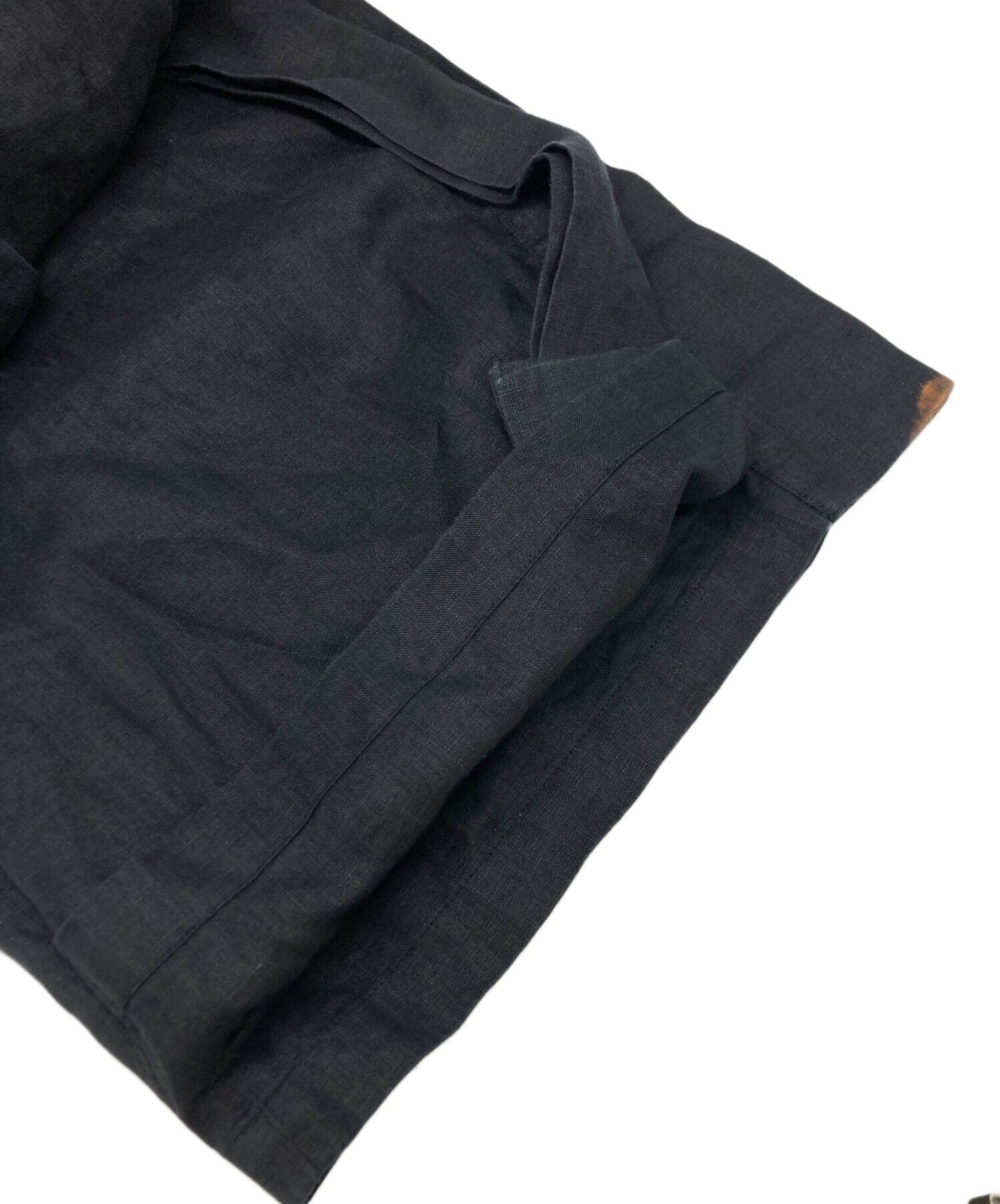 中古・古着通販】HYKE (ハイク) LINEN JUMPSUIT ブラック サイズ:SIZE 