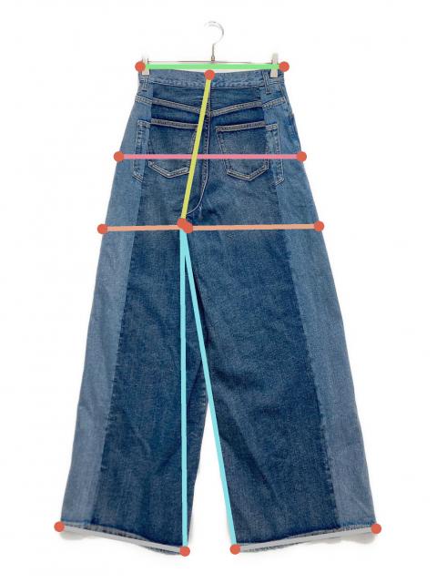 LE CIEL BLEU 25SS デニムリメイクワイドパンツ 中古・古着通販】LE CIEL BLEU (ルシェルブルー) 再構築ワイドデニム