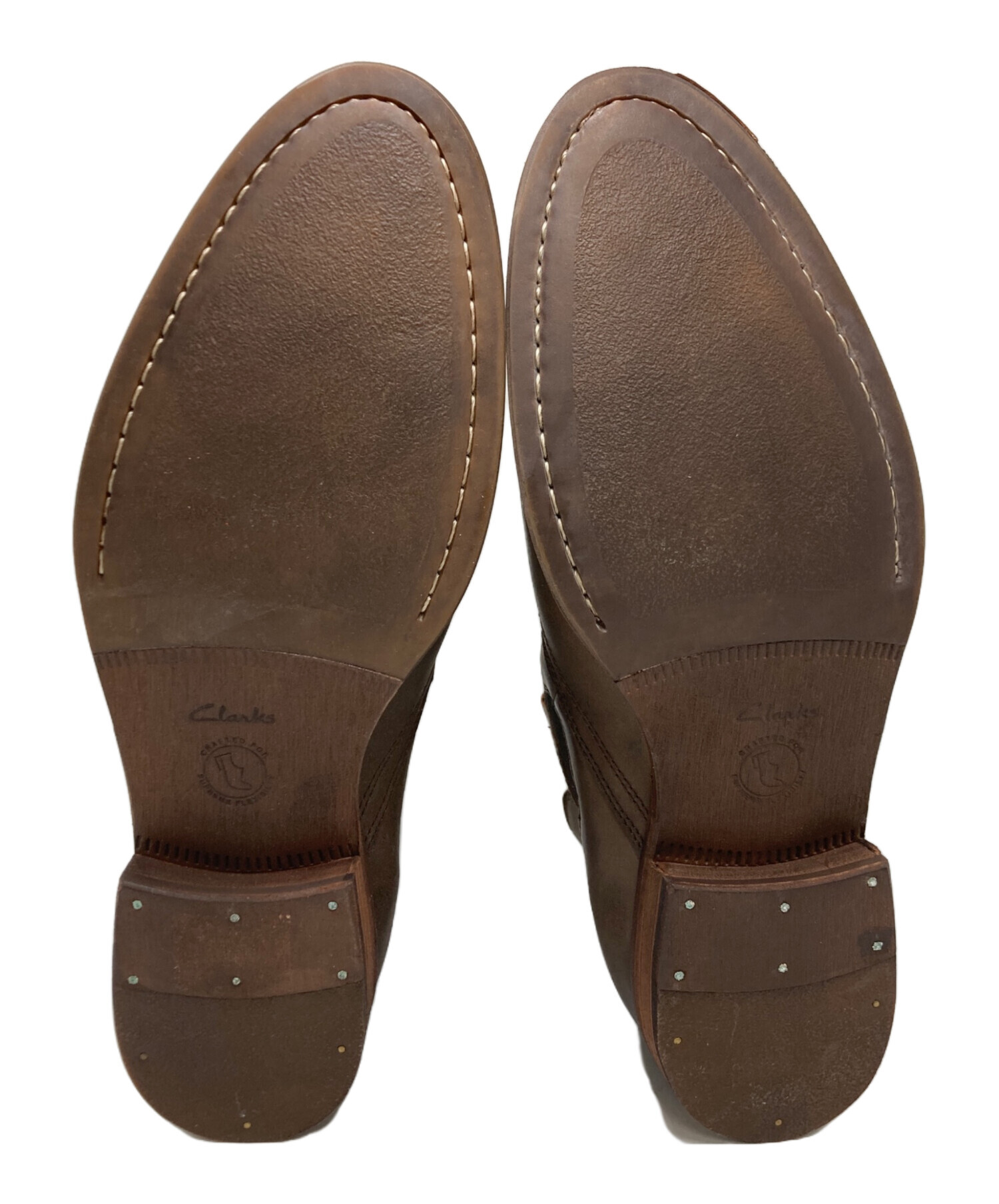 中古・古着通販】CLARKS (クラークス) サイドゴアブーツ ブラウン