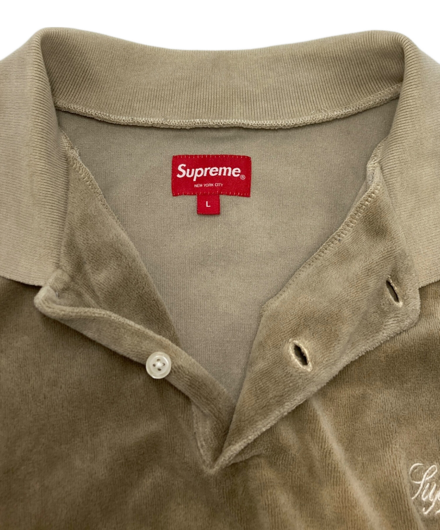 中古・古着通販】Supreme (シュプリーム) Bleached Velour L/S Polo 