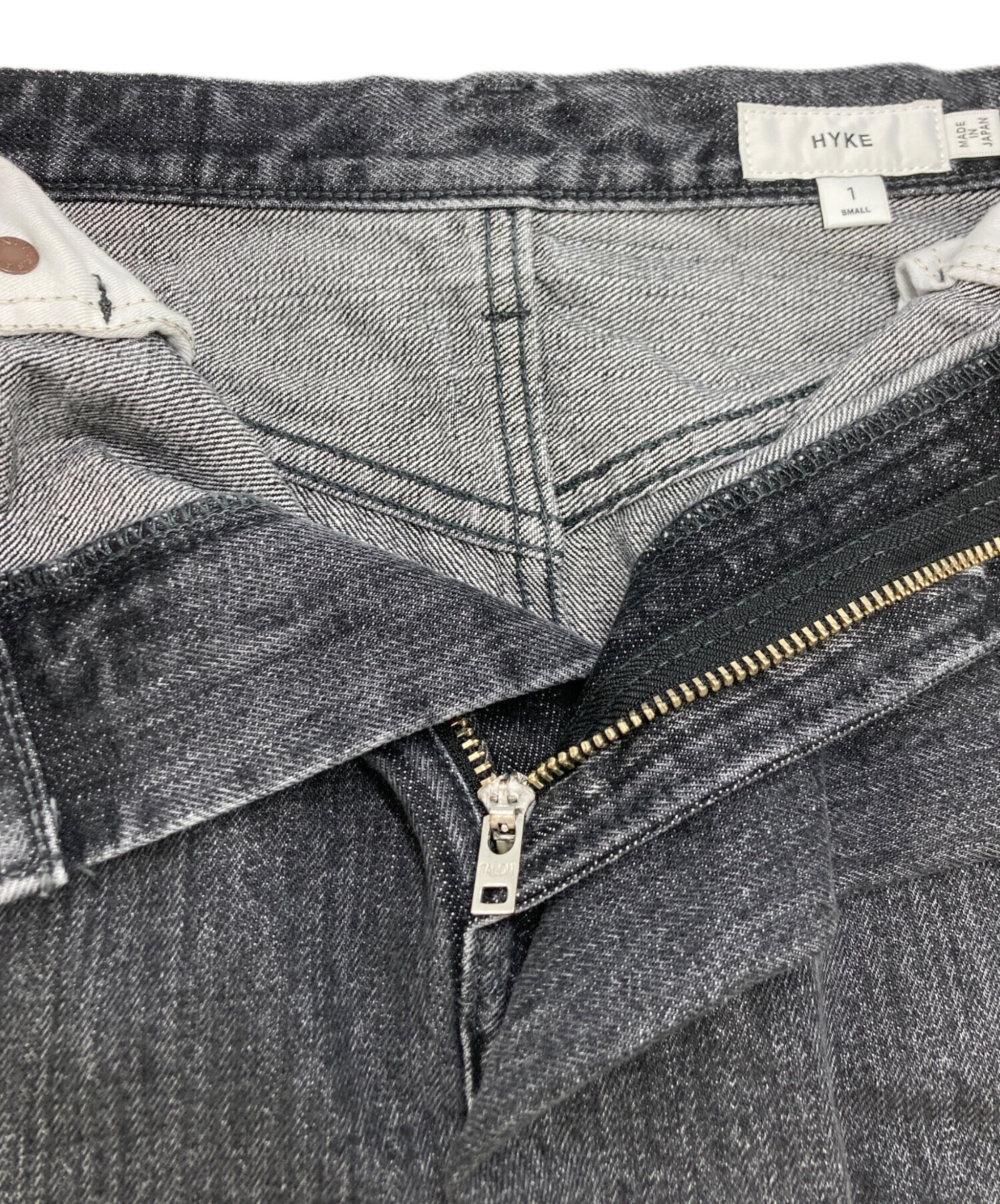 ハイク デニム ミディスカート サイズ1 ブラック ハイク デニム ミディスカート サイズ1 ブラックS・HYKE