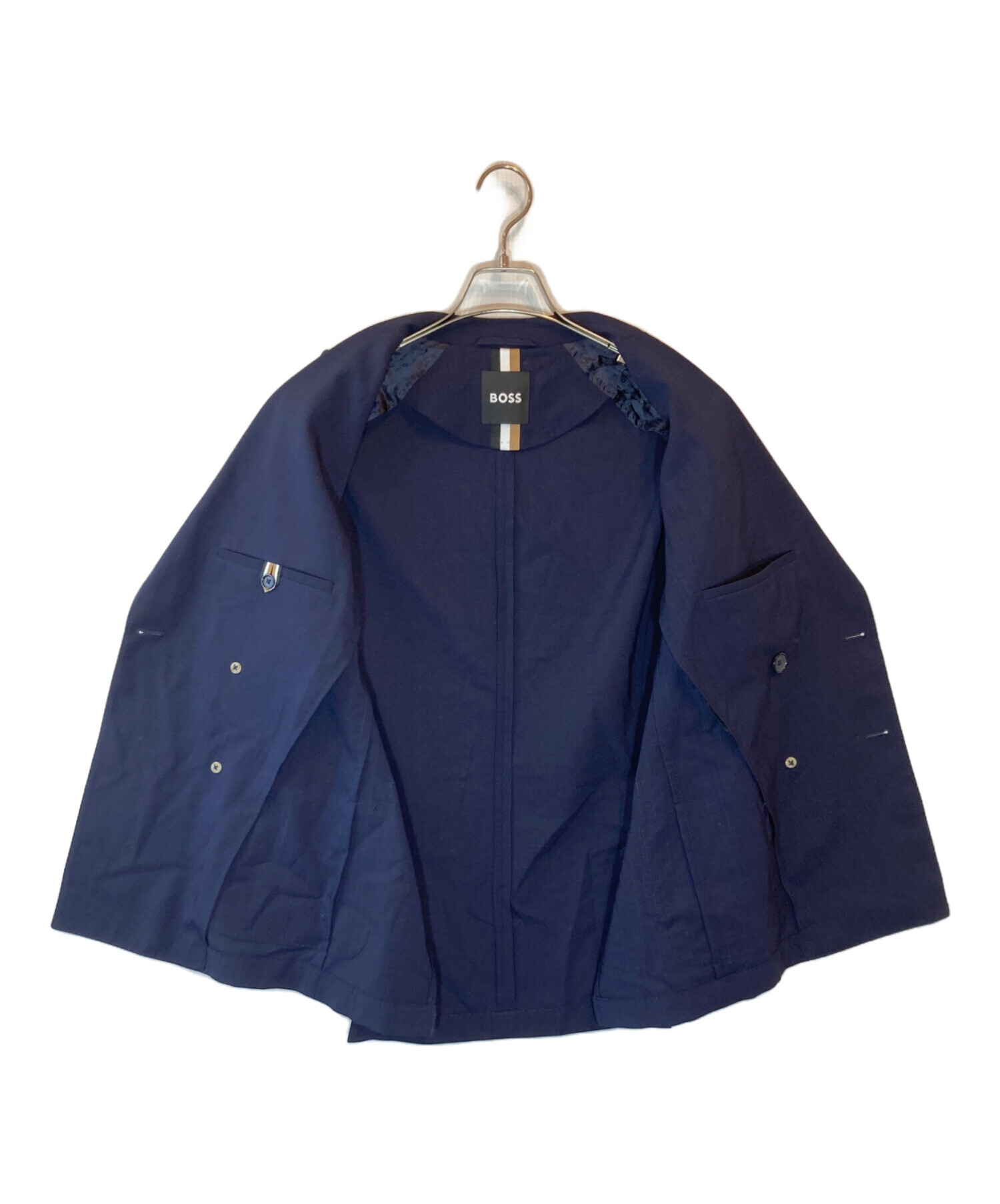 中古・古着通販】BOSS (ボス) ダブルセットアップスーツ ネイビー