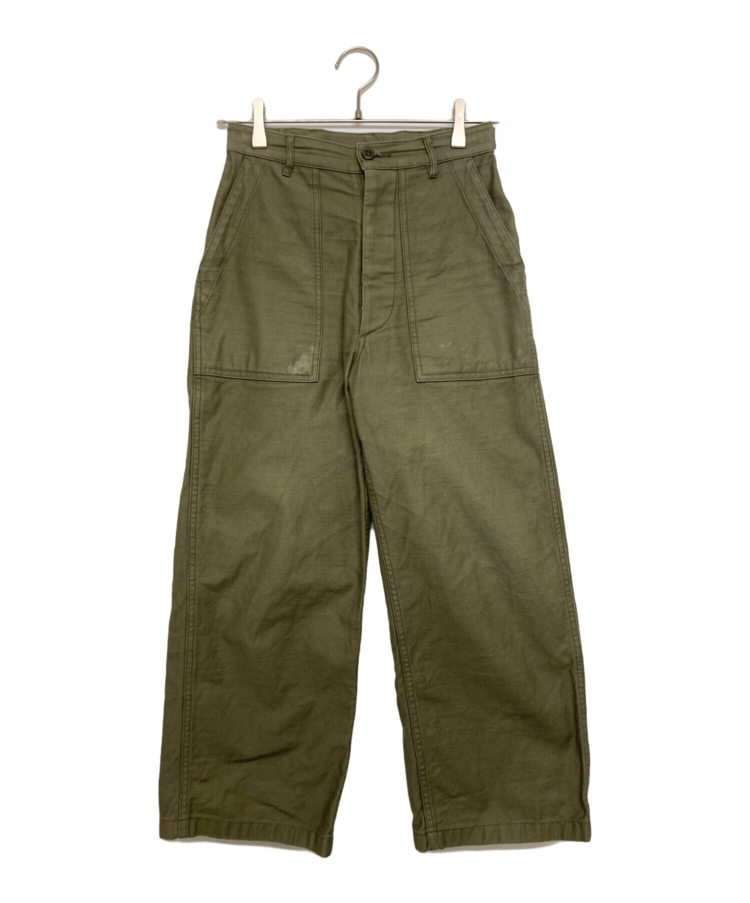 中古・古着通販】HYKE (ハイク) BACK SATIN BAKER PANTS カーキ サイズ