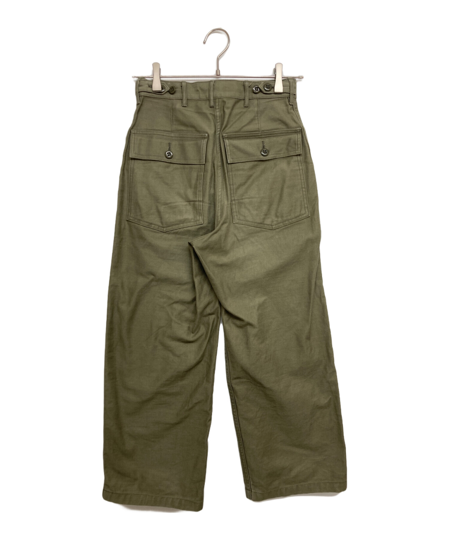 中古・古着通販】HYKE (ハイク) BACK SATIN BAKER PANTS カーキ サイズ