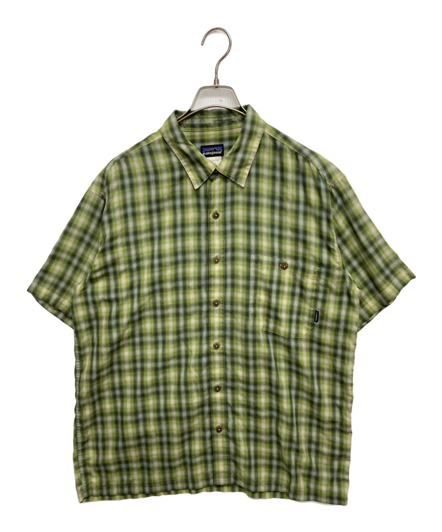 patagonia チェック柄シャツ Mサイズ 中古・古着通販】Patagonia (パタゴニア) チェックシャツ グリーン