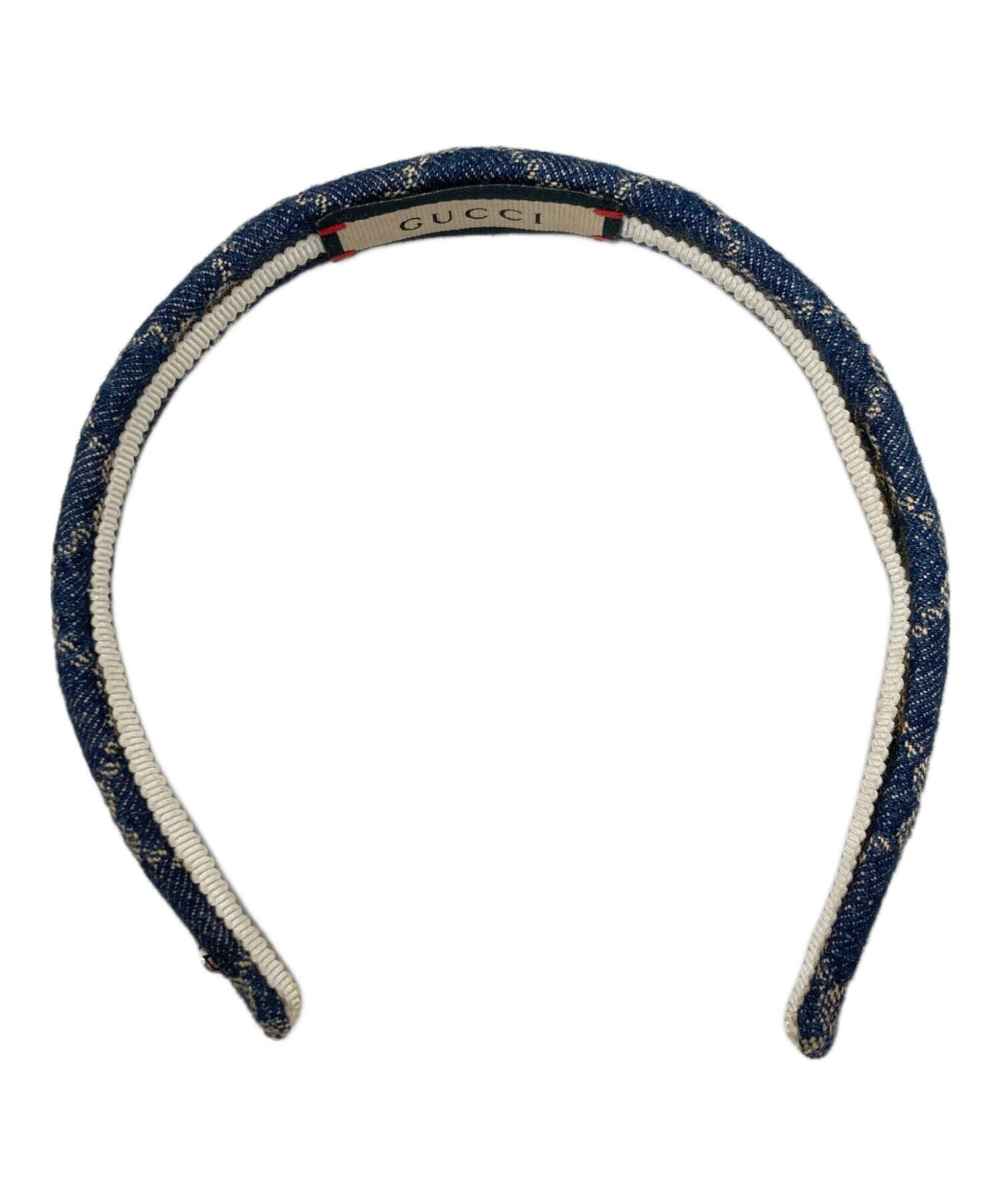 【タグ付・未使用】GUCCI GGデニム　カチューシャ 中古・古着通販】GUCCI (グッチ) GG柄デニムカチューシャ インディゴ
