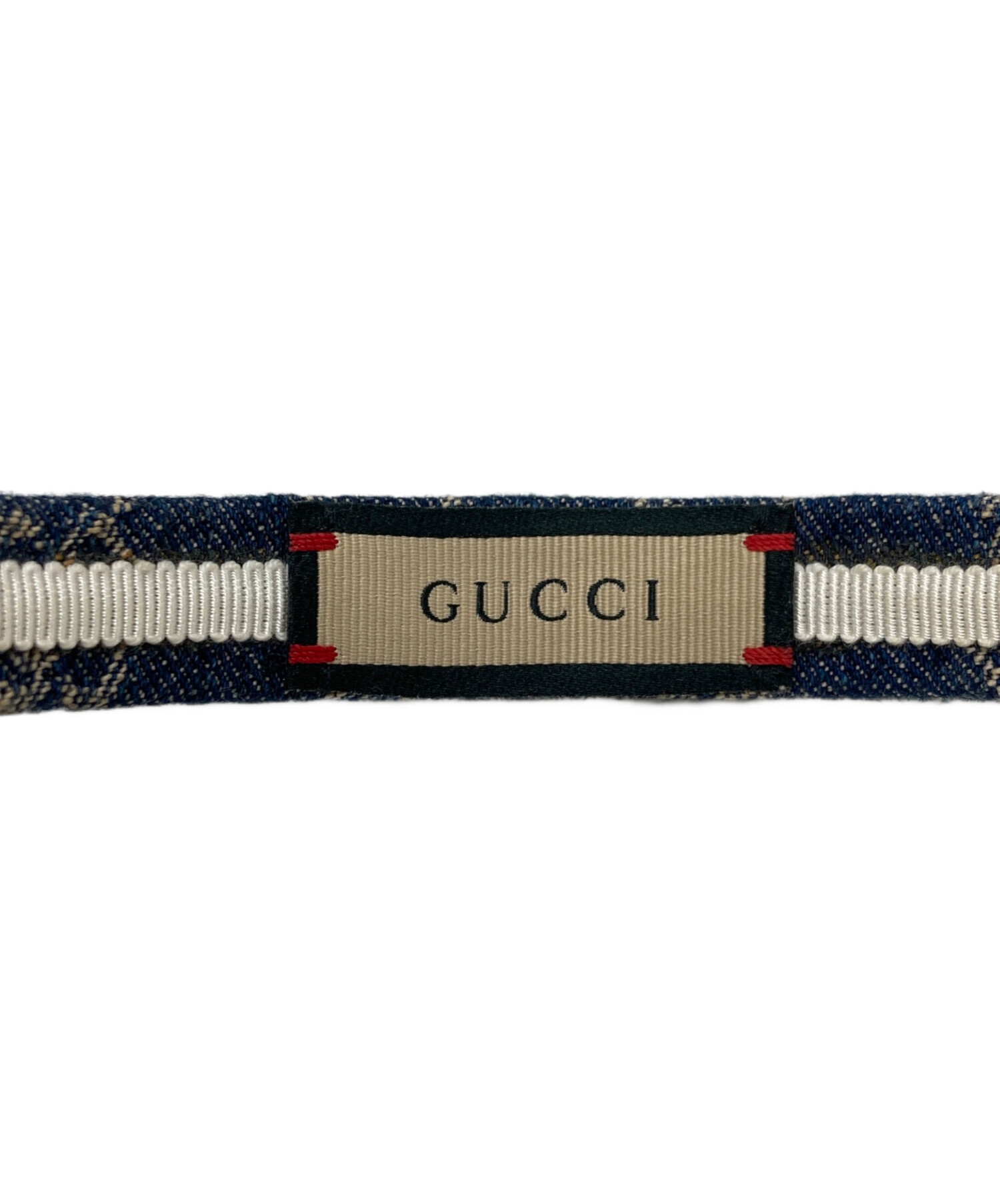 中古・古着通販】GUCCI (グッチ) GG柄デニムカチューシャ インディゴ