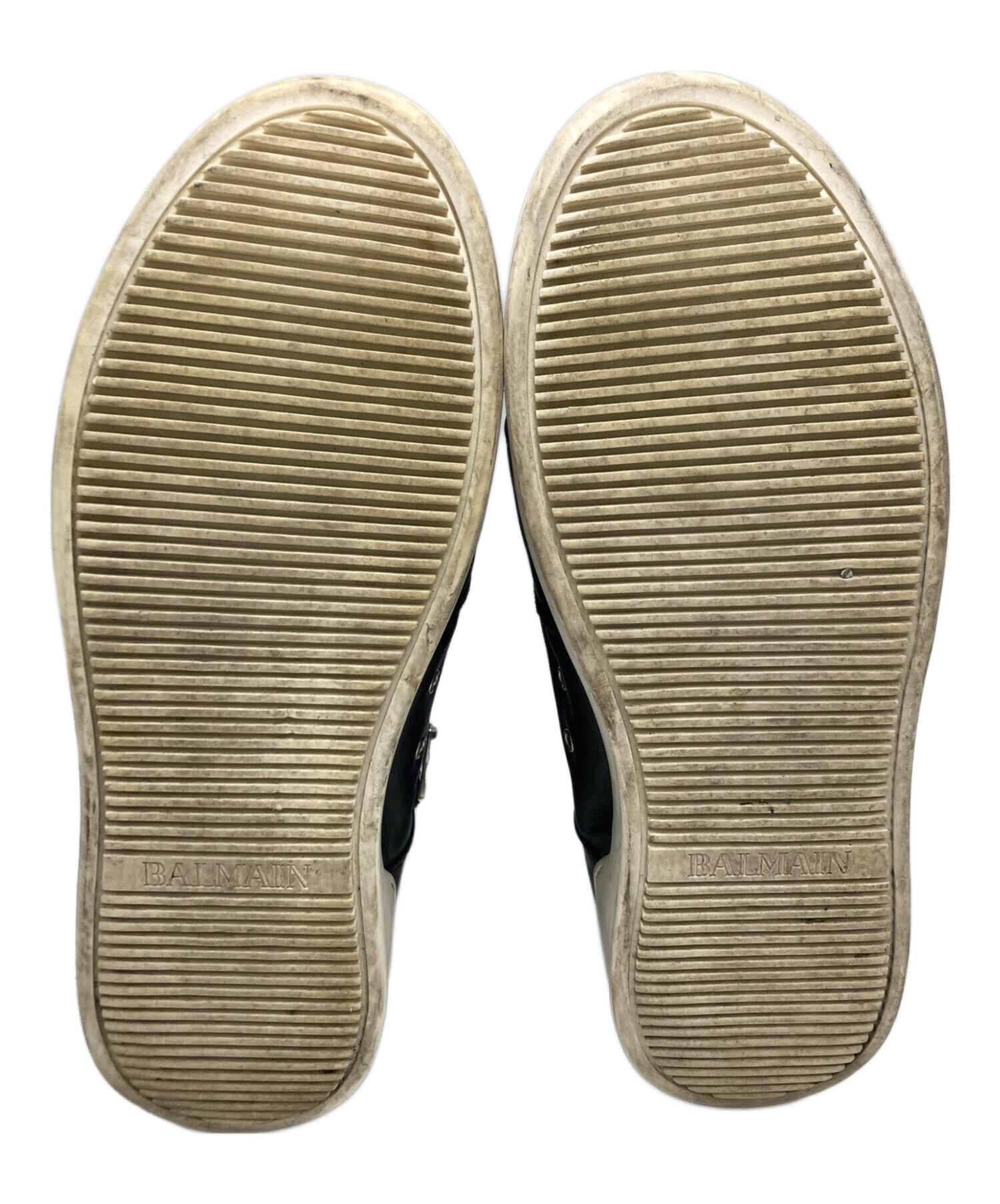 中古・古着通販】BALMAIN (バルマン) レザーハイカットスニーカー