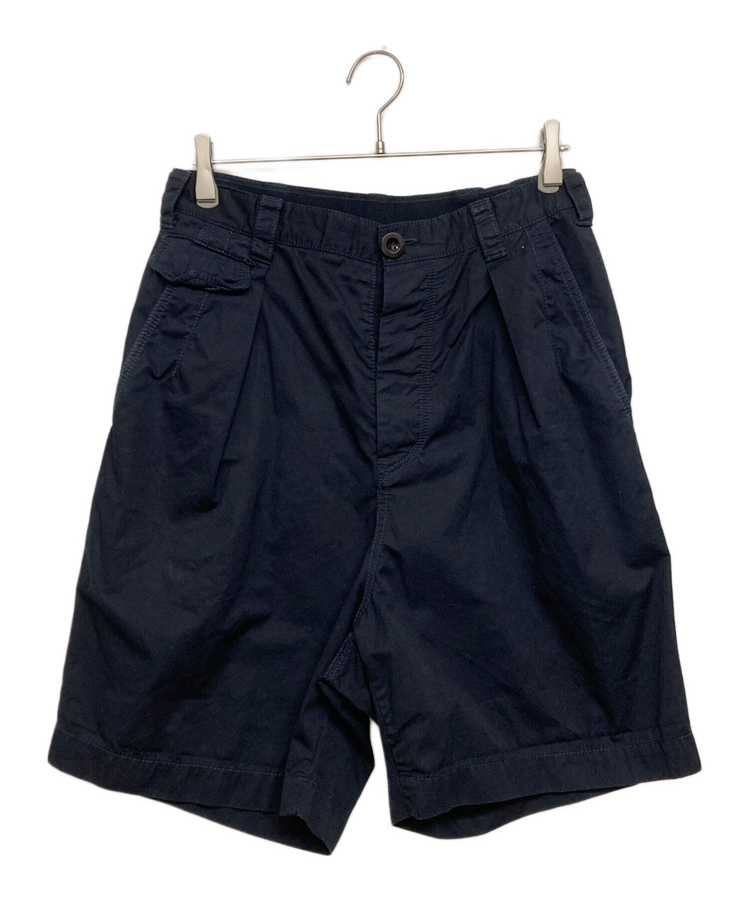 sacai サカイ 23SS プリーツショーツ ネイビー 2 中古・古着通販】sacai (サカイ) PLEATED SHORTS/ハーフパンツ