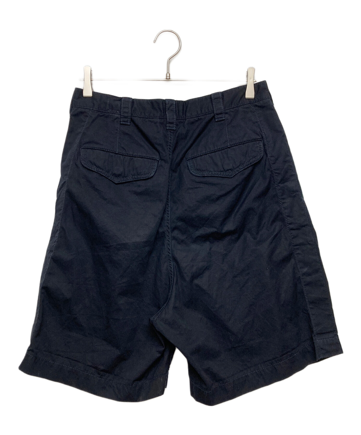 【美品】Sacai サカイ ドローコード付リブパンツディープネイビー サイズ1 中古・古着通販】sacai (サカイ) PLEATED SHORTS/ハーフパンツ