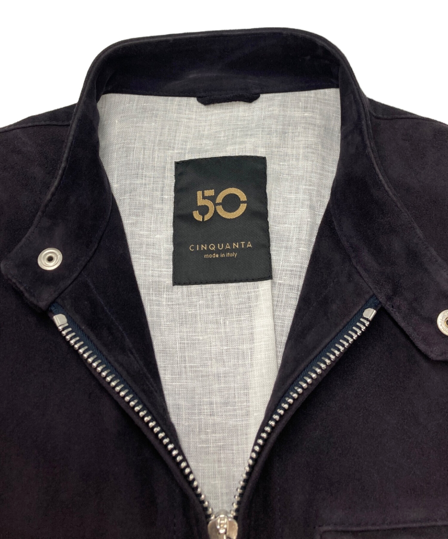 CINQUANTA スエードライダースジャケット 48 中古・古着通販】Cinquanta (チンクワンタ) スエードライダース