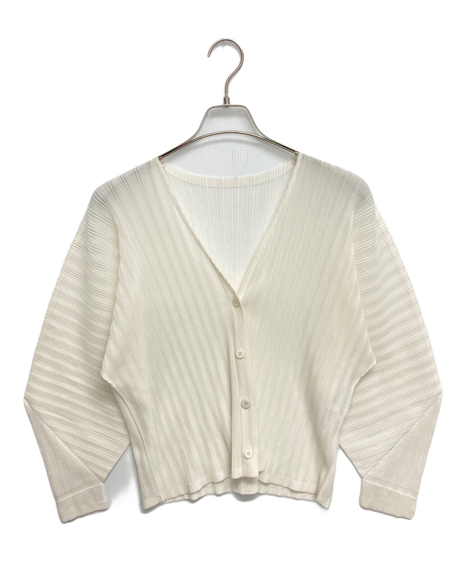 ISSEY MIYAKE PLEATS PLEASE ホワイト カーディガン 【公式通販】