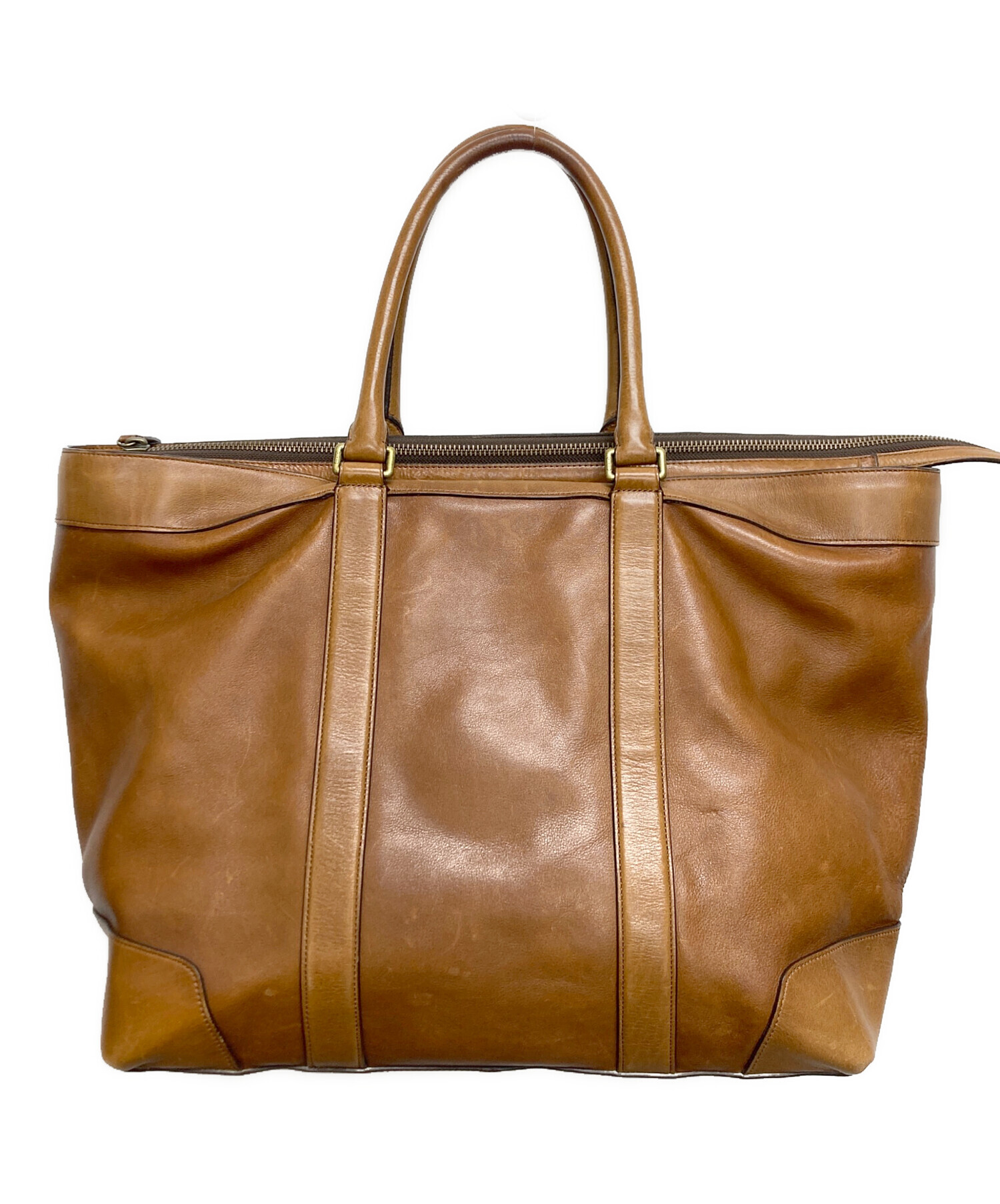 中古】COACH ブラウンレザー ボストンバッグ 在庫一掃】 コーチ COACH