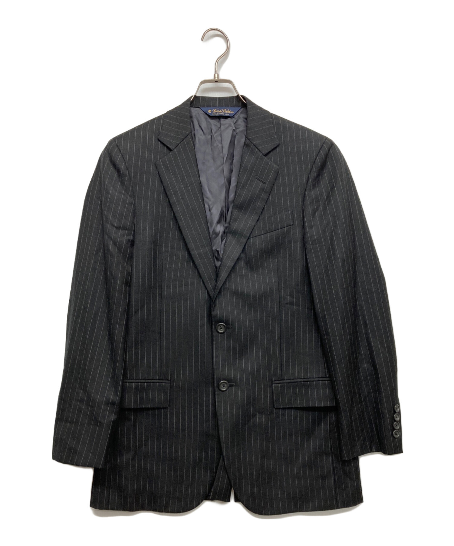 ブルックスブラザーズ　スーツ　セットアップ　ダークグレー　ストライプ　ジャケット ブルックスブラザーズ スーツ セットアップ ダークグレー ストライプ