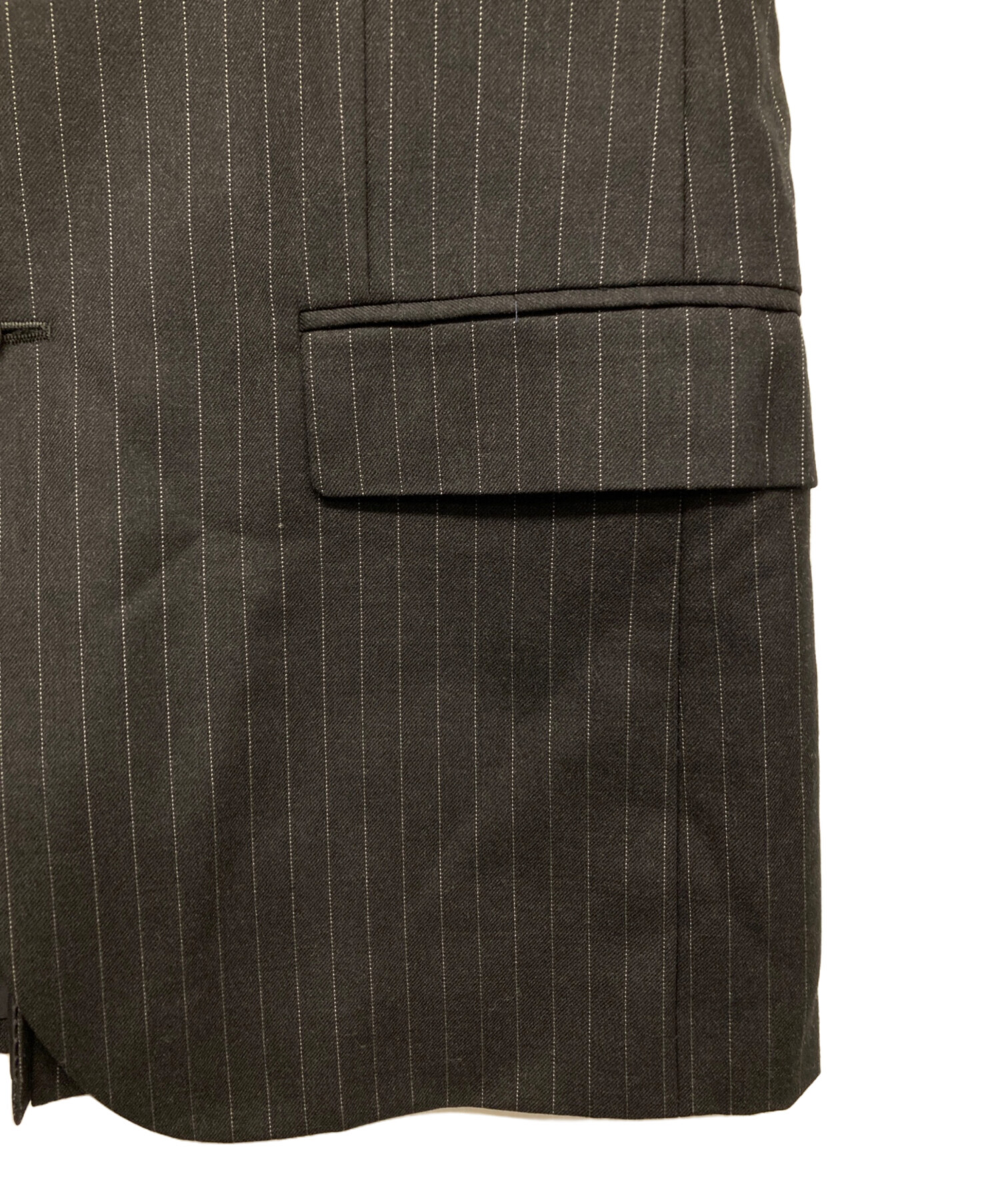 ブルックスブラザーズ　スーツ　セットアップ　ダークグレー　ストライプ　ジャケット ブルックスブラザーズ スーツ セットアップ ダークグレー ストライプ