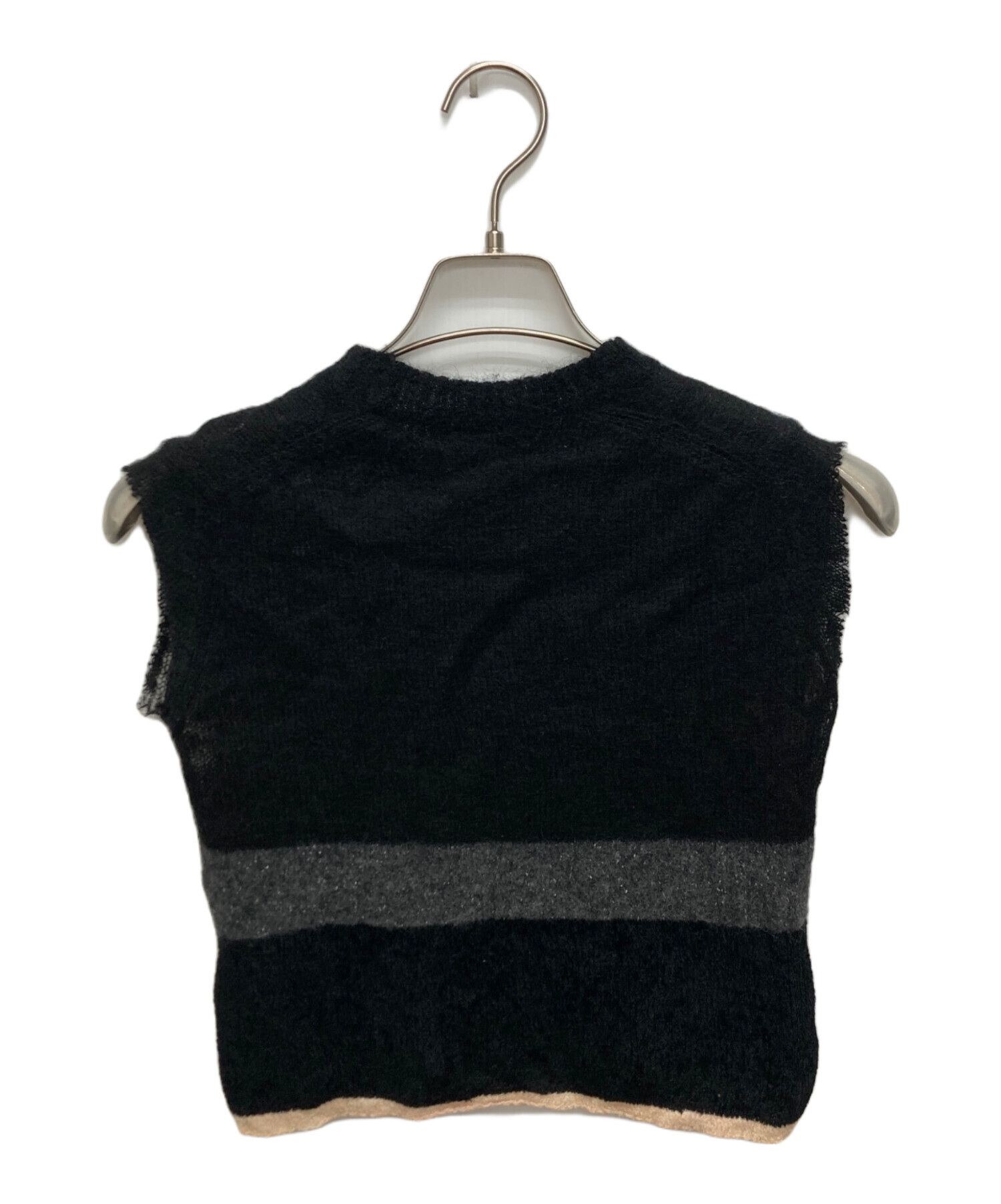 tricot COMME des GARÇONS ニットベスト　黒 中古・古着通販】tricot COMME des GARCONS (トリココムデギャルソン