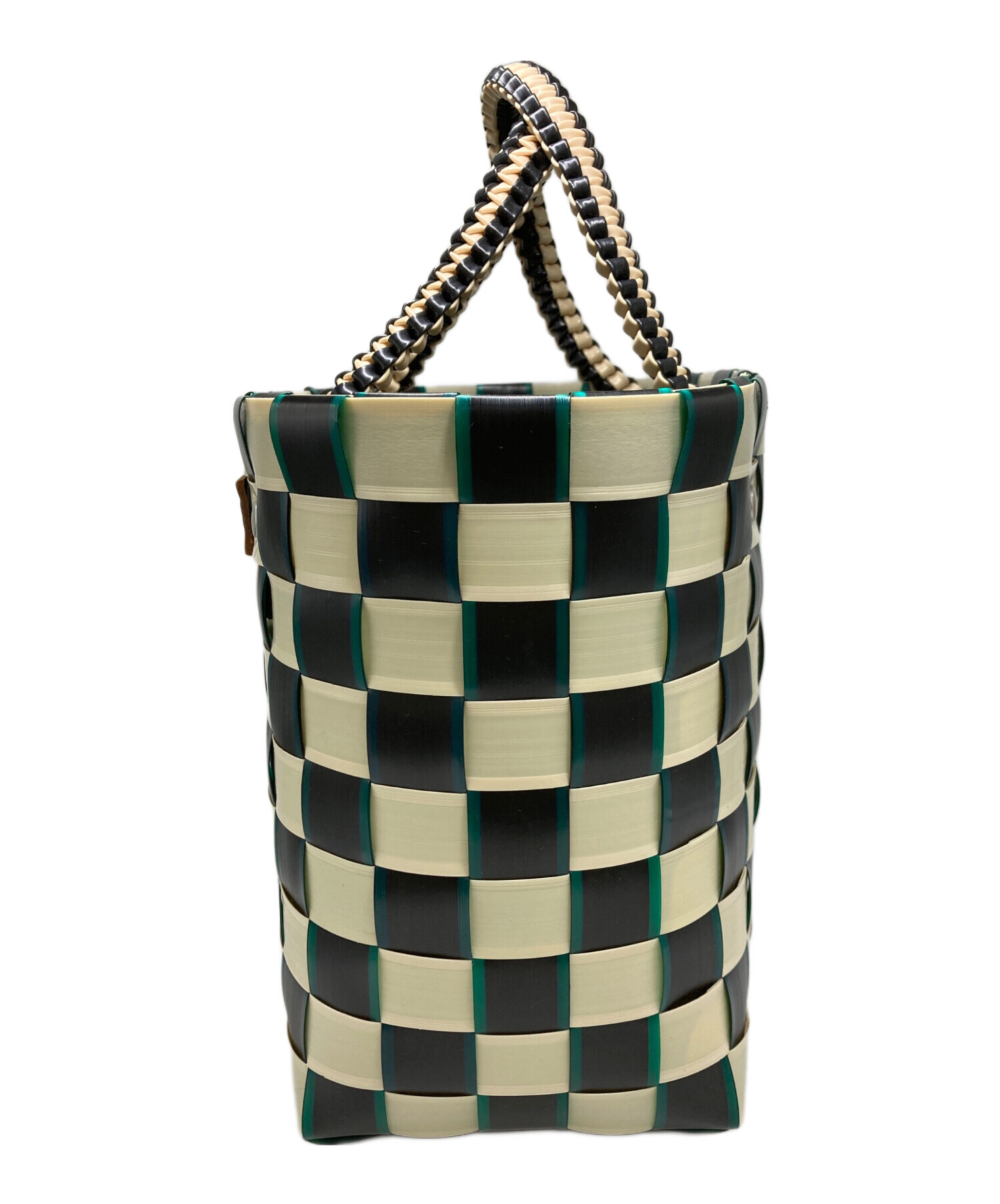 MARNIマルニマーケット テープバスケット L エメラルド MARNI