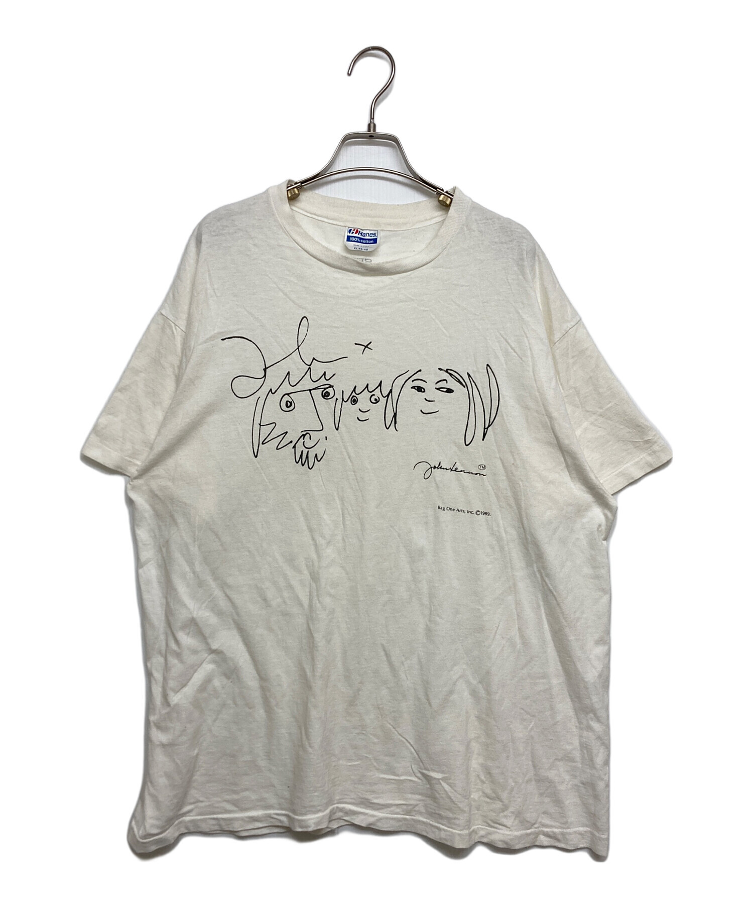 中古・古着通販】Hanes (ヘインズ) 80SヴィンテージTシャツ ホワイト 