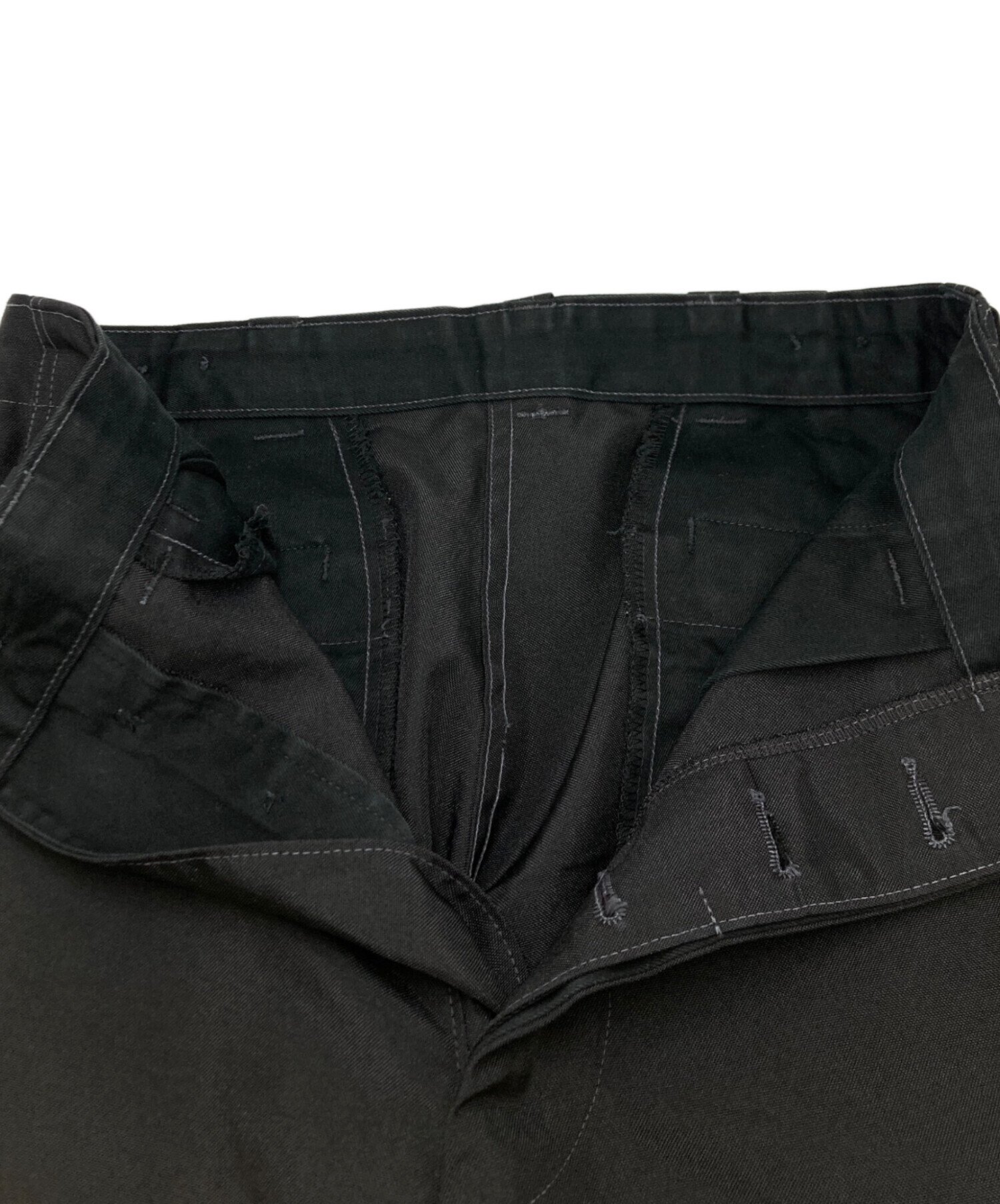 中古・古着通販】TUKI (ツキ) ポリストレートパンツ ブラック サイズ 
