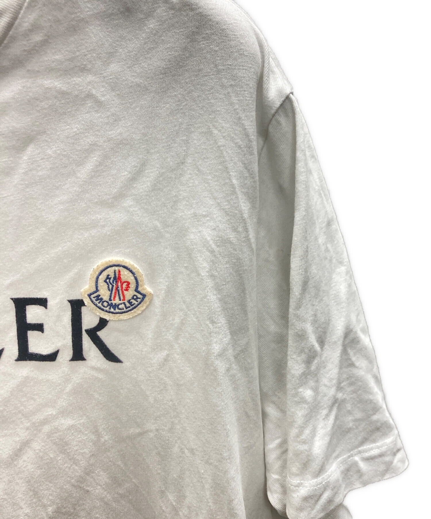中古・古着通販】MONCLER (モンクレール) フェルトMonclerロゴTシャツ