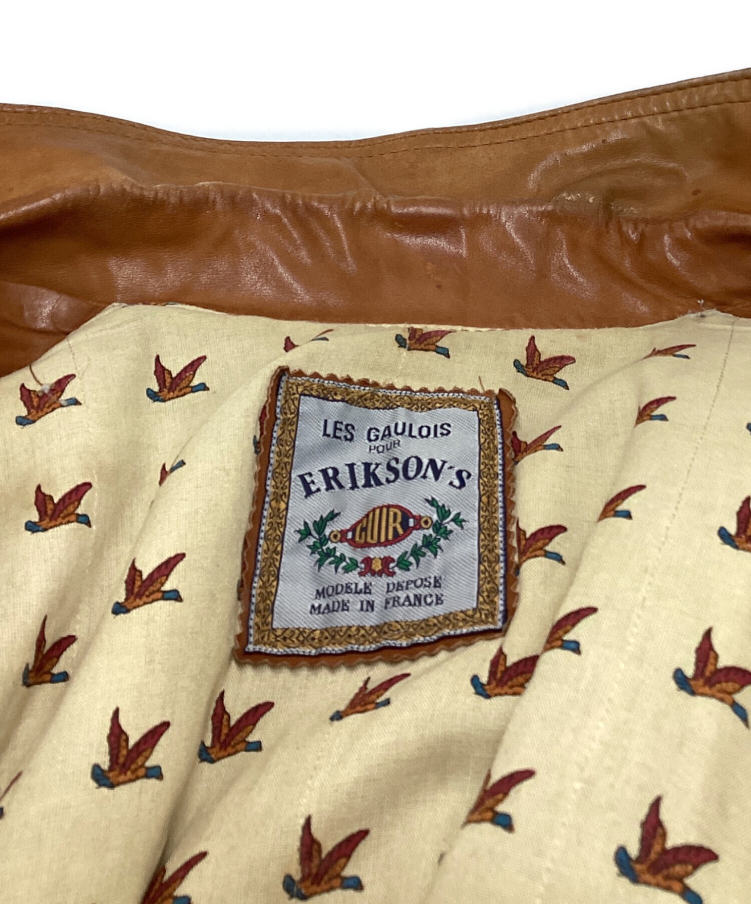 中古・古着通販】ERIKSONS (エリクソンズ) レザージャケット ブラウン