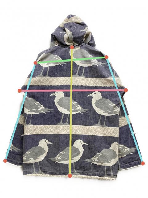 中古・古着通販】MICHIGAN RAG (ミシガンラグ) 90Sカモメ柄フーデッド