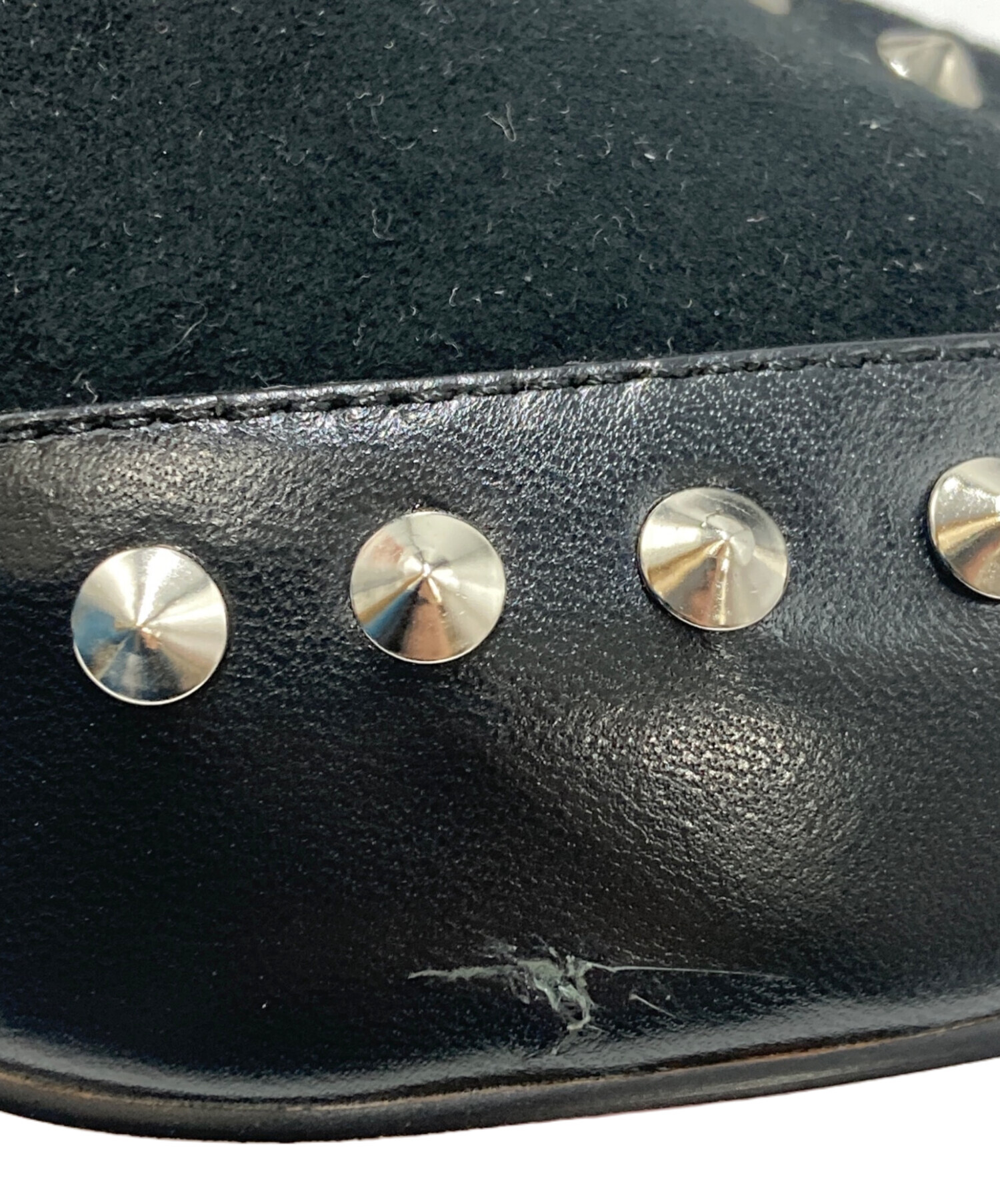 サイズ24.5cm ルブタン パンプス ハイヒール スタッズ 黒 中古・古着通販】Christian Louboutin (クリスチャン・ルブタン