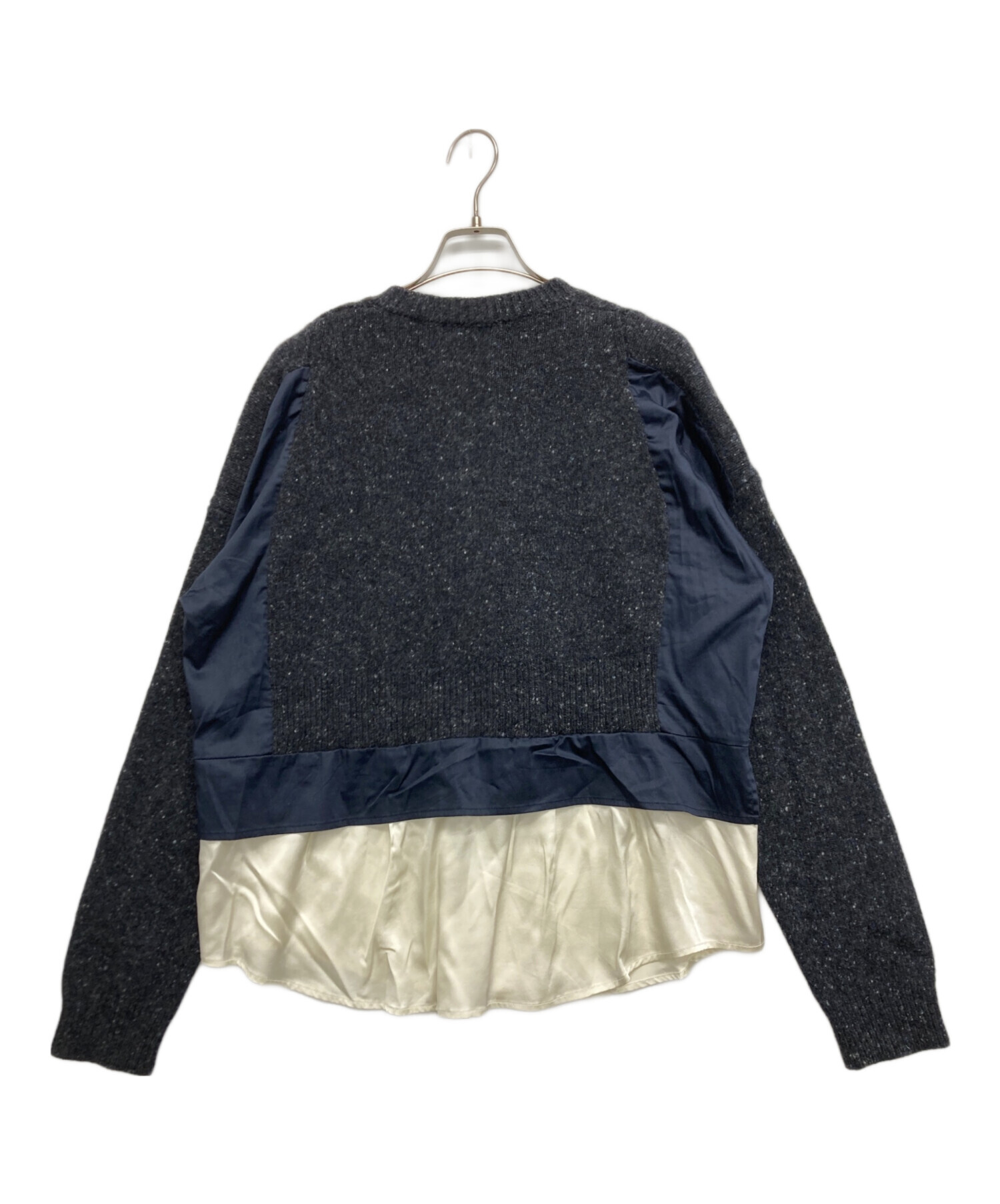 ENFOLD エンフォルド 300HS270-0930 LAYERED-CARDIGAN レイヤード カーディガン オフホワイト系 38【中古】 ENFOLD - ENFOLD エンフォルド 300HS270-0930 LAYERED-CARDIGAN