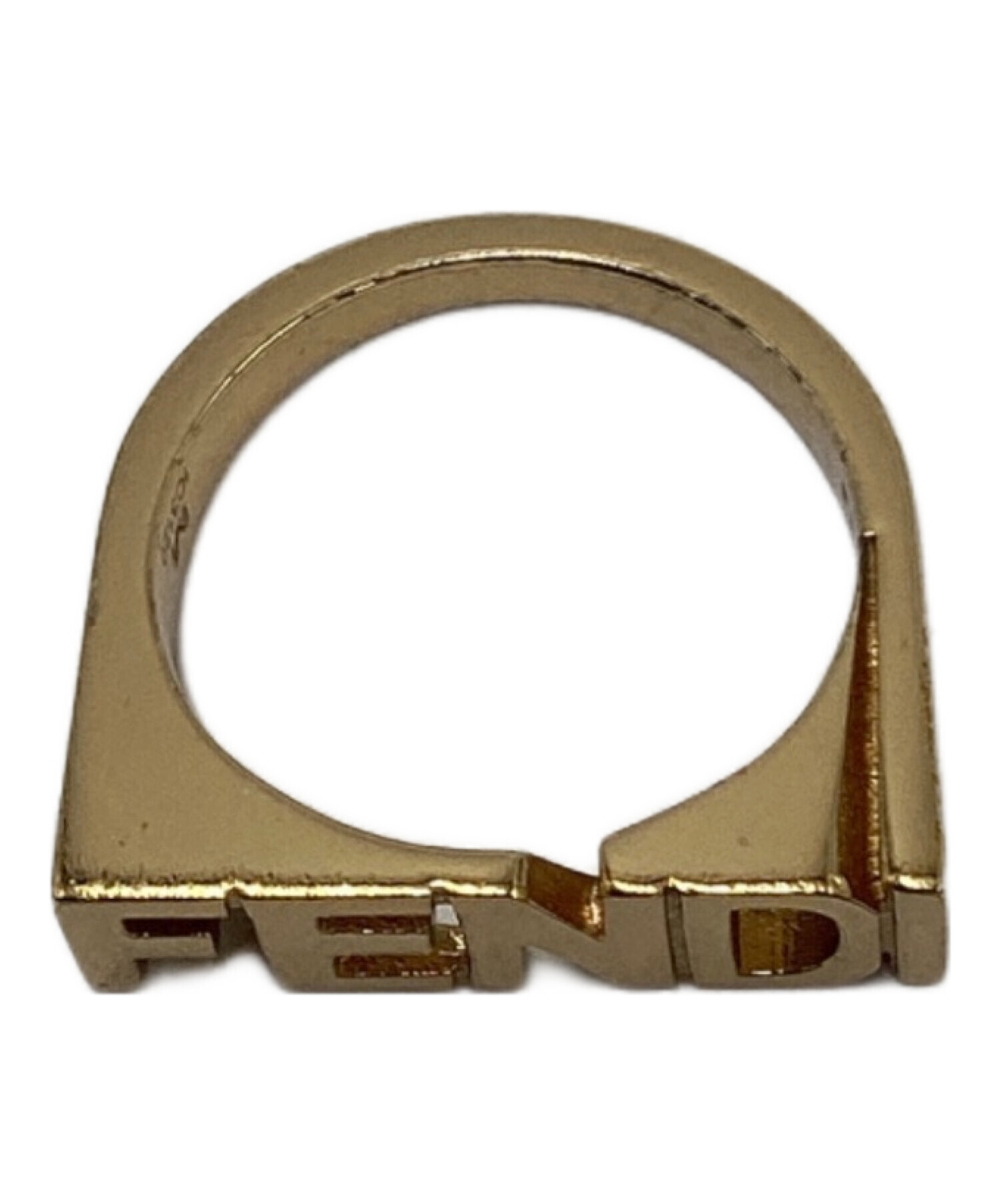 中古・古着通販】FENDI (フェンディ) ロゴレタリングリング ゴールド 