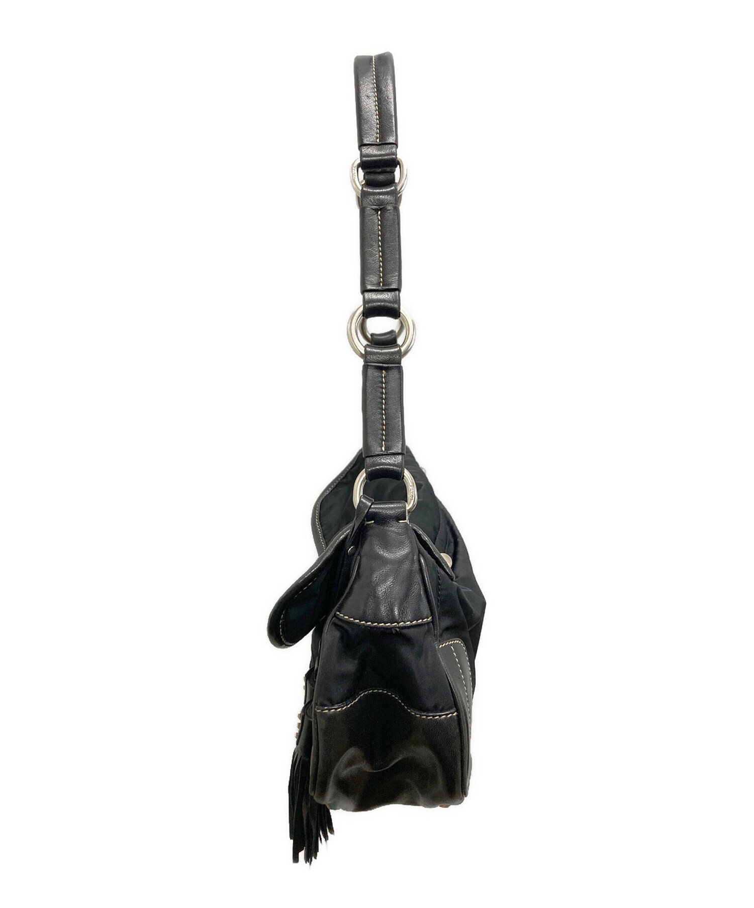中古・古着通販】PRADA (プラダ) タッセル付きワンショルダーバッグ 