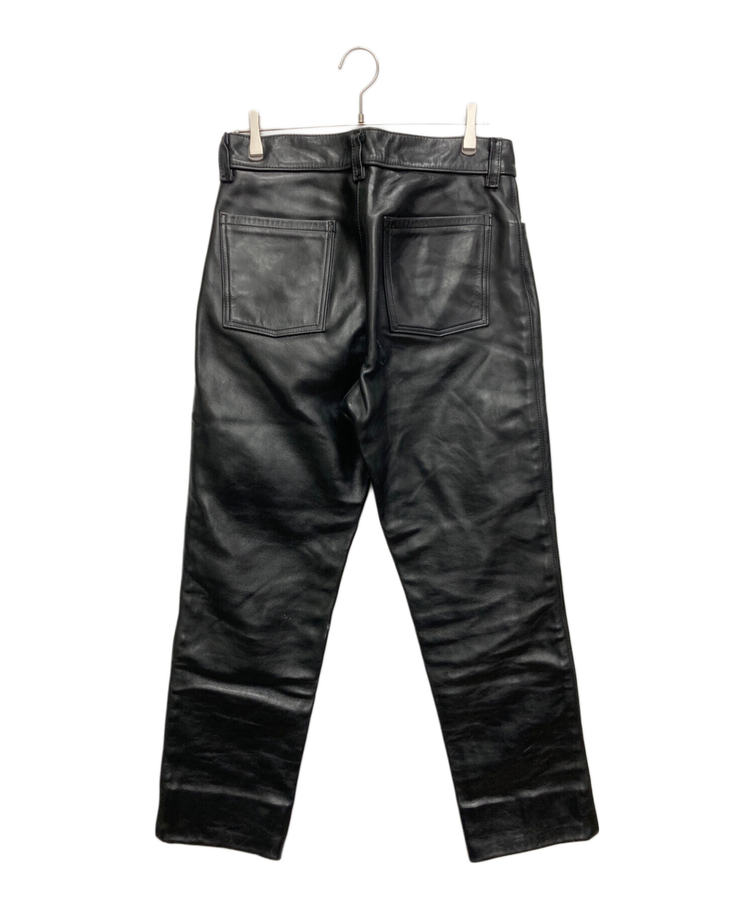 中古・古着通販】VANSON (バンソン) レザーパンツ ブラック サイズ