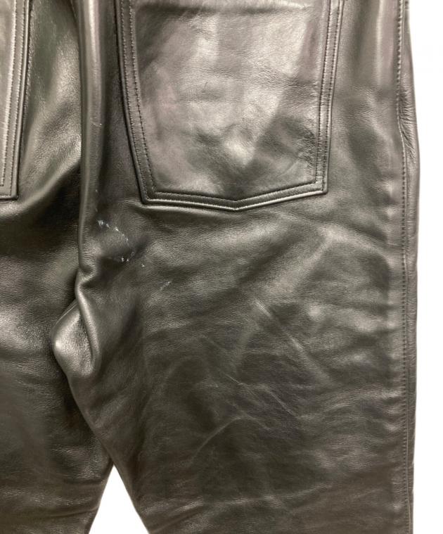 中古・古着通販】VANSON (バンソン) レザーパンツ ブラック サイズ