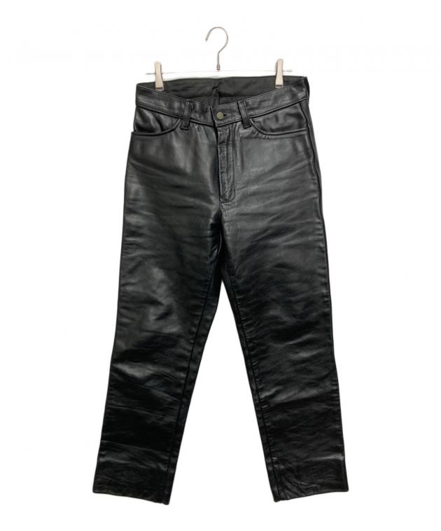 中古・古着通販】VANSON (バンソン) レザーパンツ ブラック サイズ