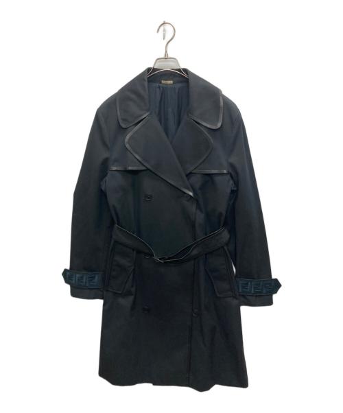中古・古着通販】FENDI (フェンディ) 袖ロゴレザーパイピングトレンチ