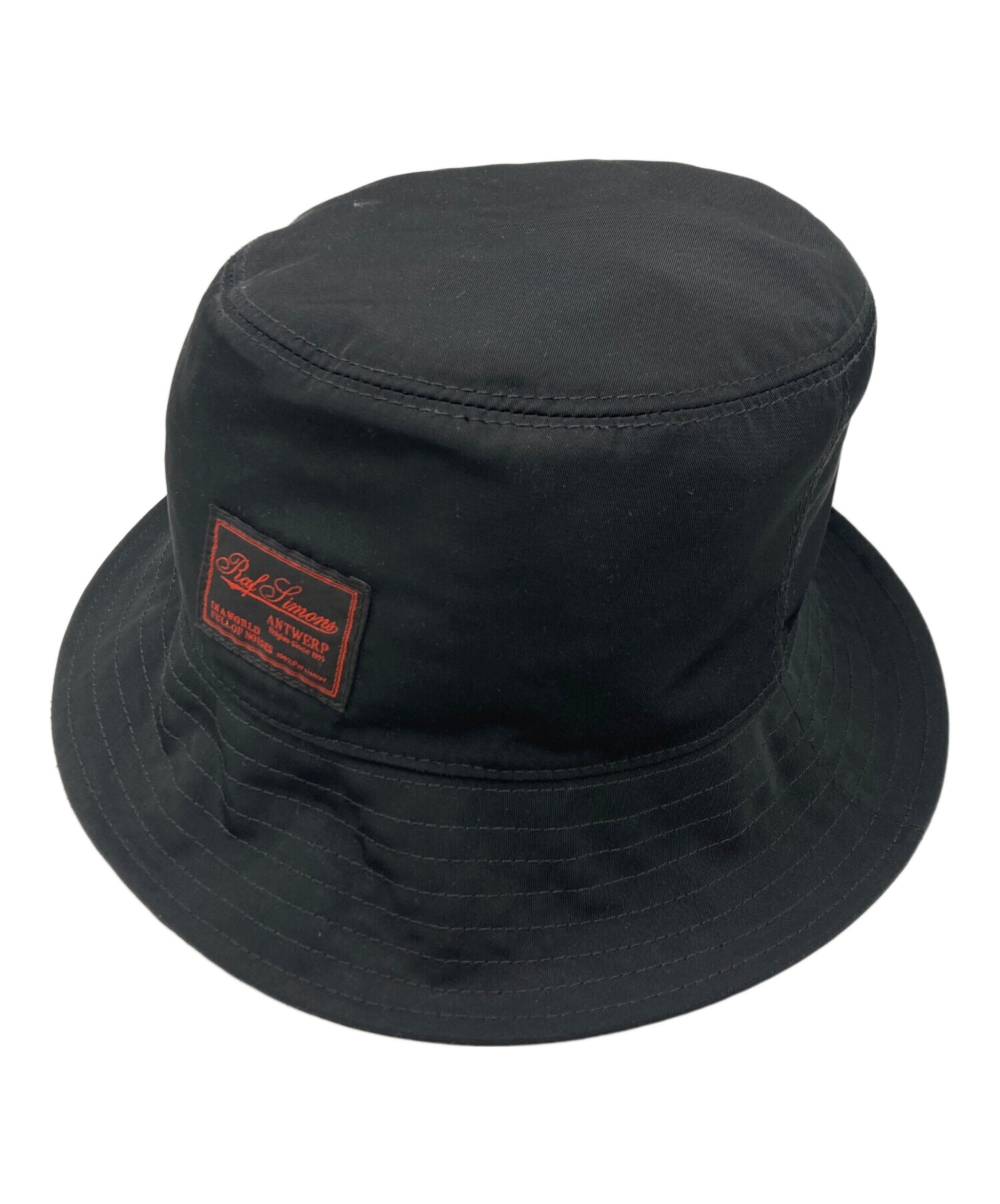 ラフシモンズ　RAF SIMONS バゲットハット　ブラック　黒　美品 中古・古着通販】RAF SIMONS (ラフシモンズ) ロゴパッチ バケット