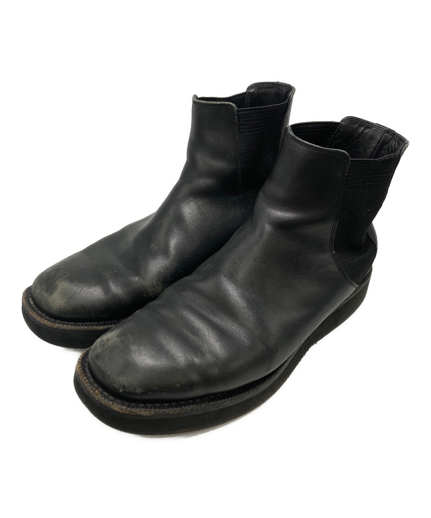 【未使用】AURALEE LEATHER SQUARE BOOTS 23.5 中古・古着通販】AURALEE (オーラリー) LEATHER SQUARE BOOTS ブラック