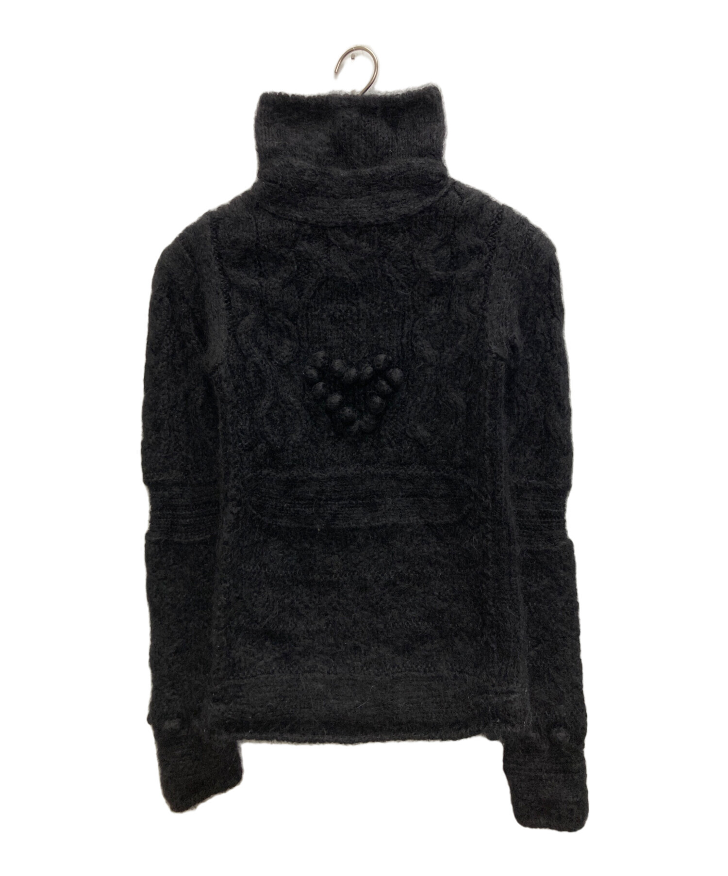 美品 Jean Paul Gaultier ネイビー プリント タートルネック Jean-Paul